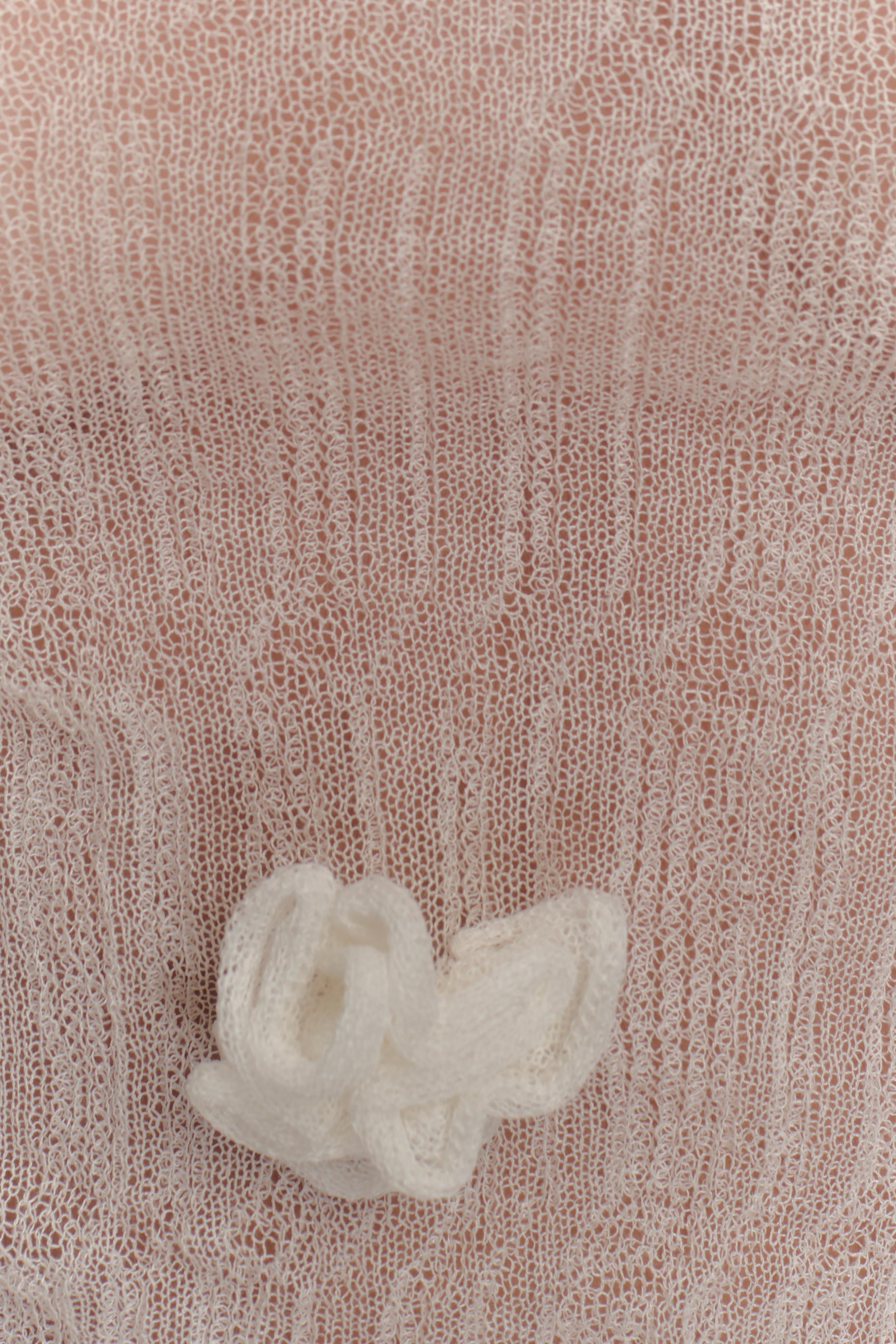 Orianna Orchid Long Sleeve Knit Top - Ivory、mySite、solidvoid