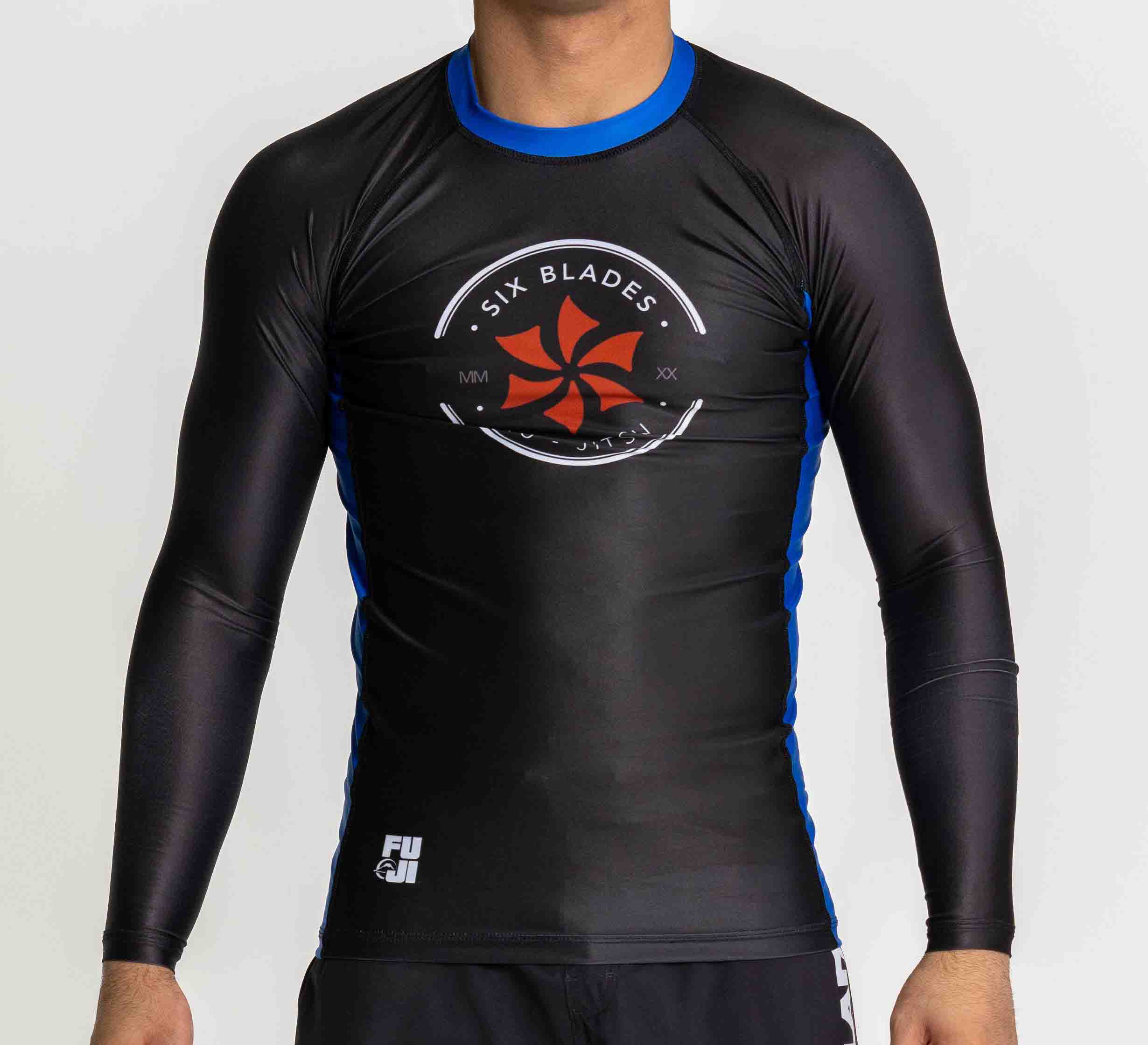 Six Blades Long Sleeve Rashguard Blue、mySite、gigharbornorthrealestate