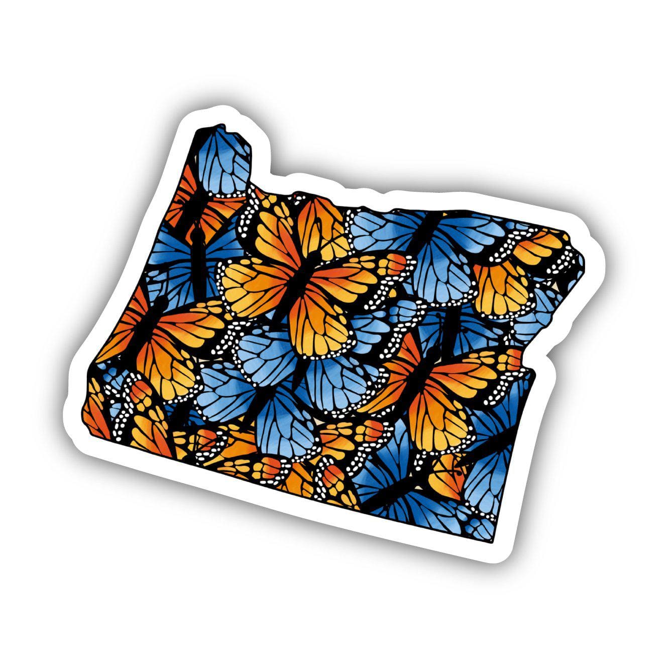  Oregon Butterfly Pattern Sticker、mySite、elrpsem3k