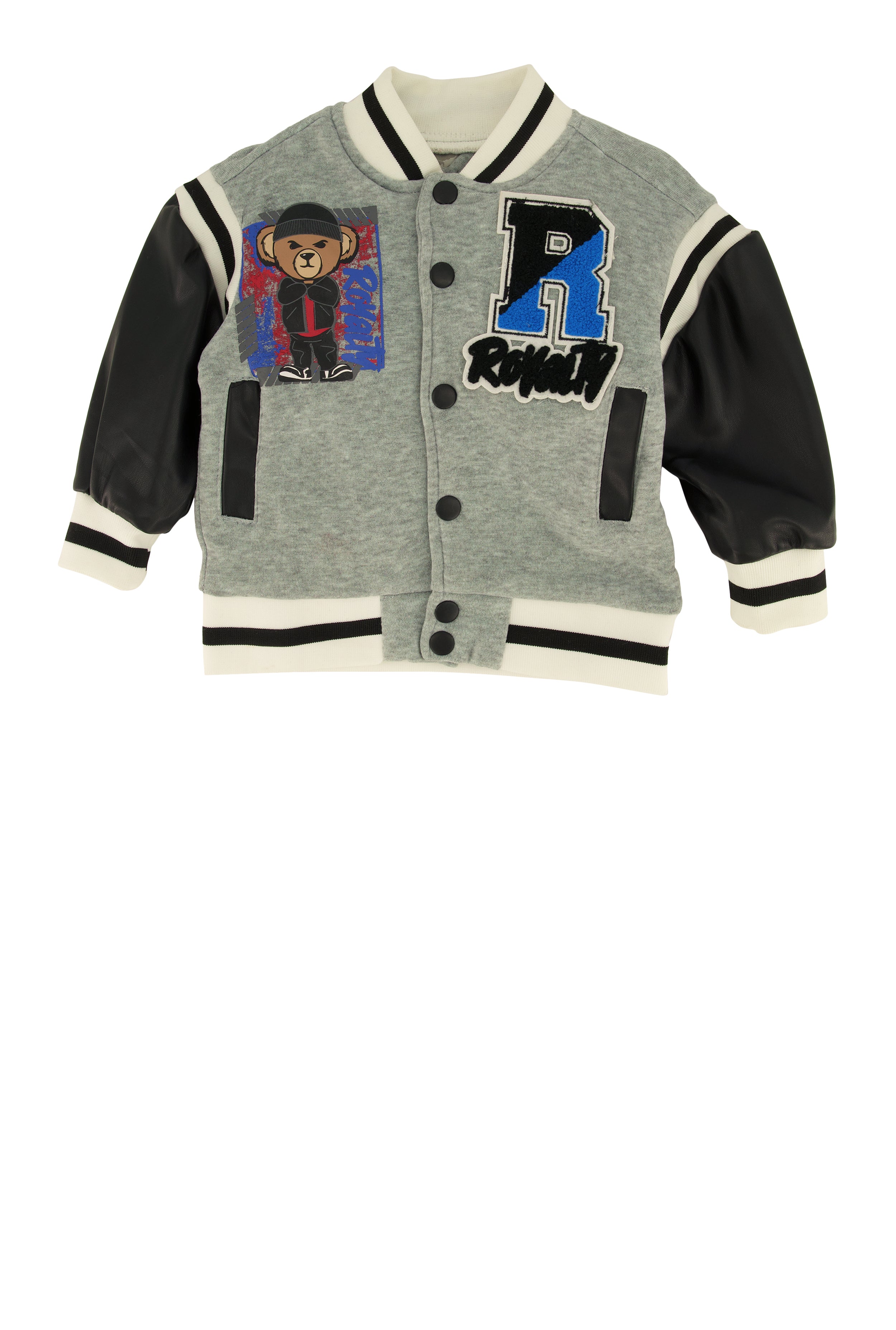 Baby Boys 12-24M Royalty Chenille Patch Graphic Varsity Jacket、mySite、camillekostekn