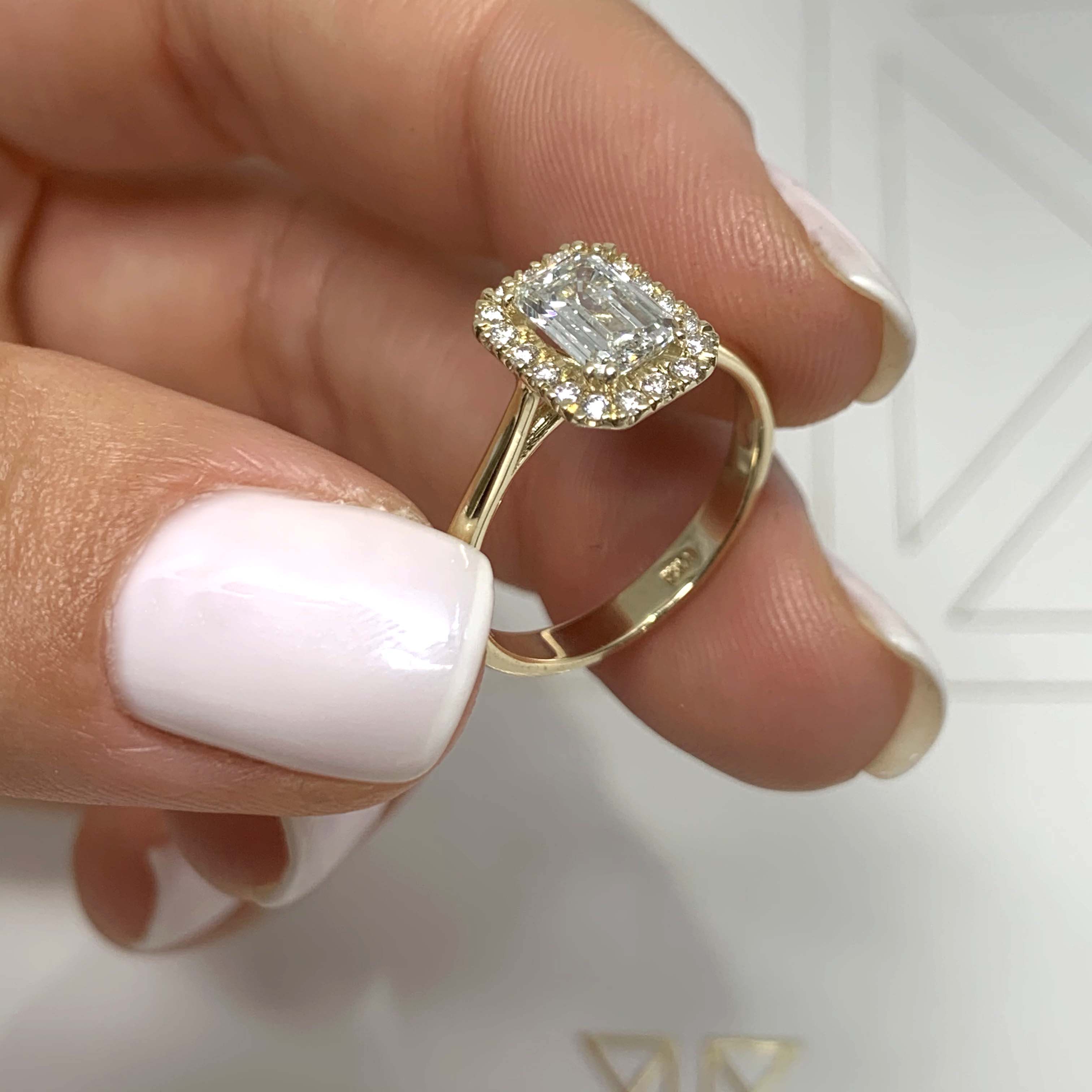 Vanessa Lab Grown Diamond Ring -18K Yellow Gold、mySite、hinf8tx79