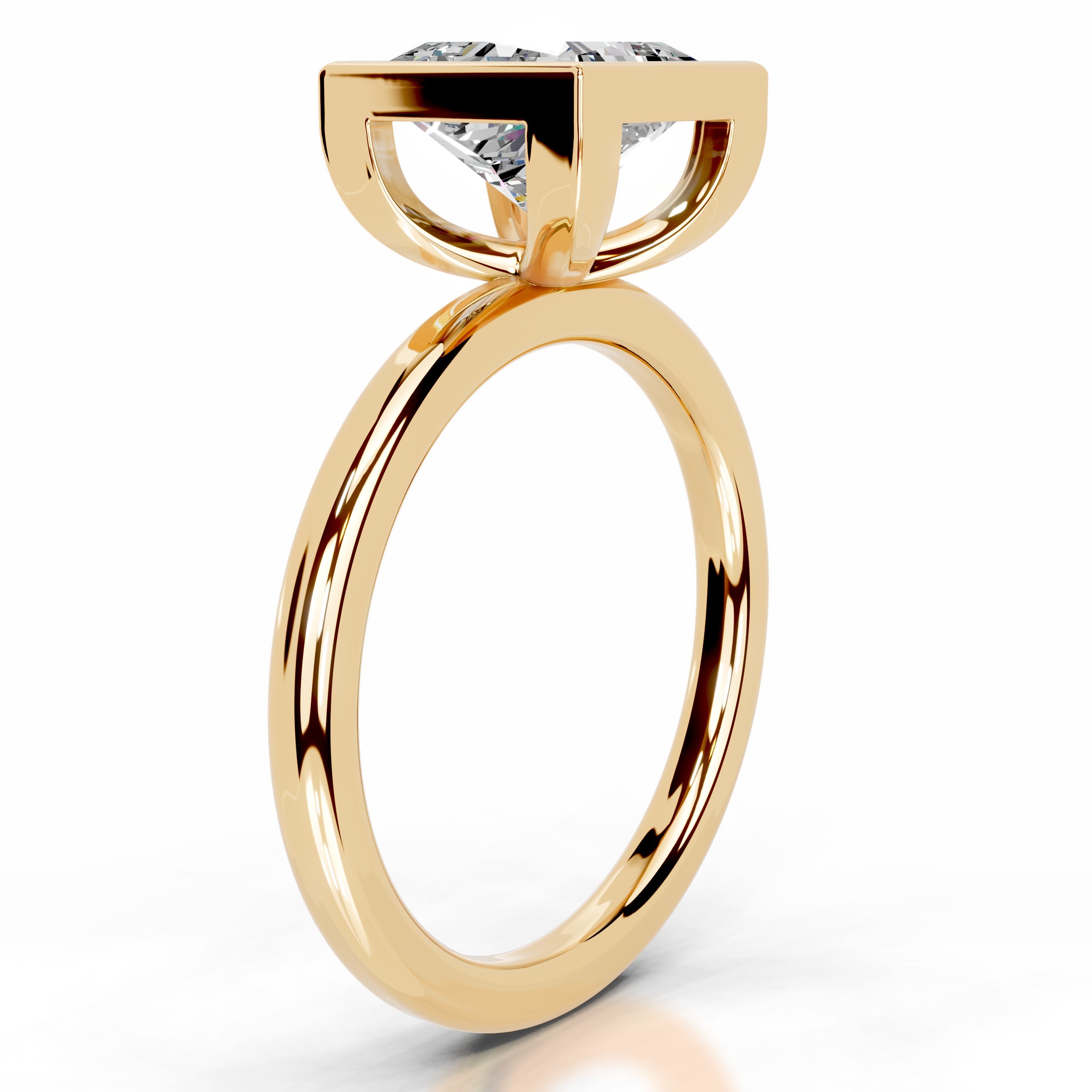 Dima Moissanite Ring - 18K Yellow Gold、mySite、hinf8tx79