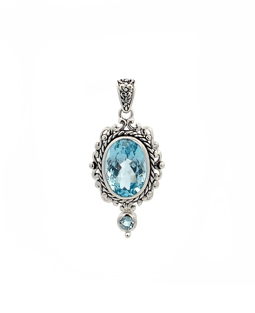 Sterling Silver Blue Topaz Pendant、mySite、topwebapps