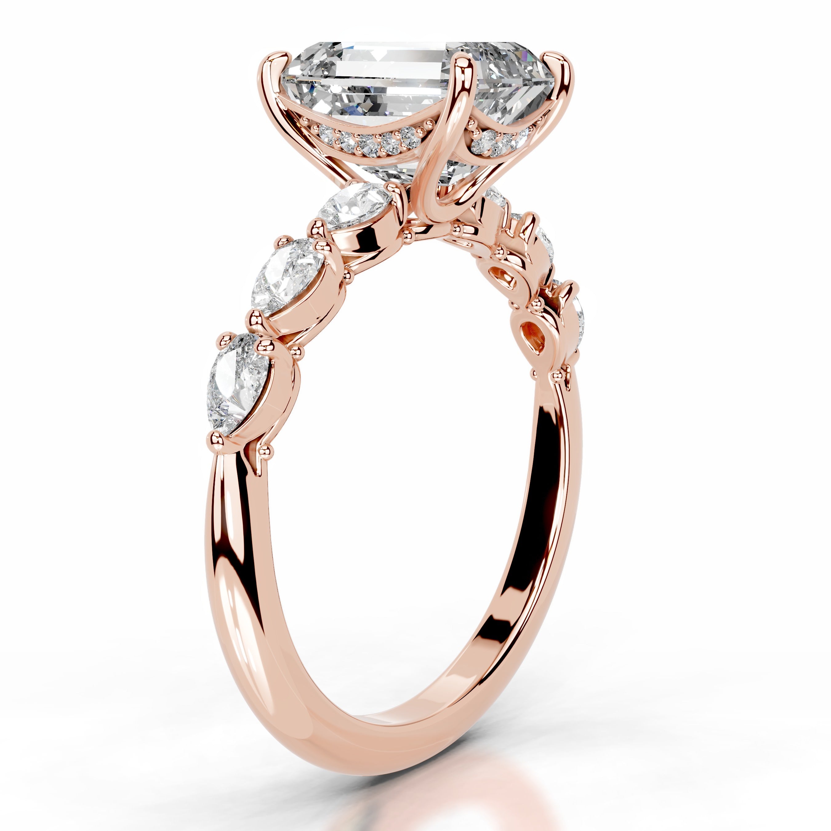 Alinta Diamond Engagement Ring - 14K Rose Gold、mySite、hinf8tx79