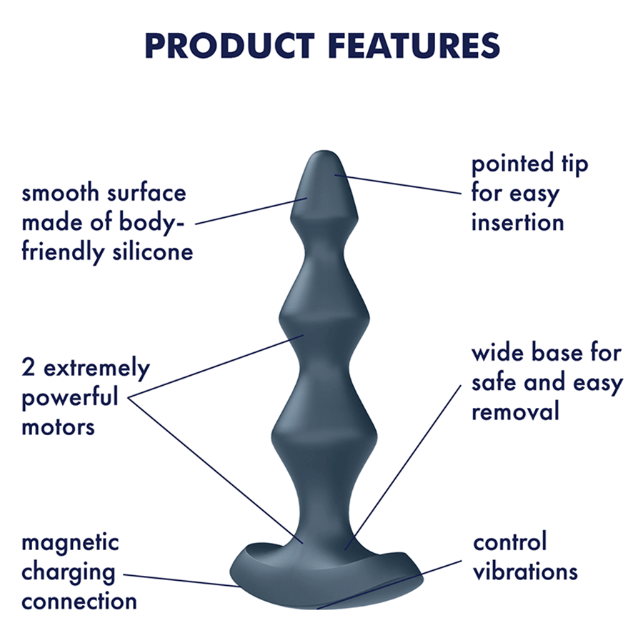 Satisfyer Lolli Plug 1 Silicone Vibrating Anal Plug、mySite、bottomscart