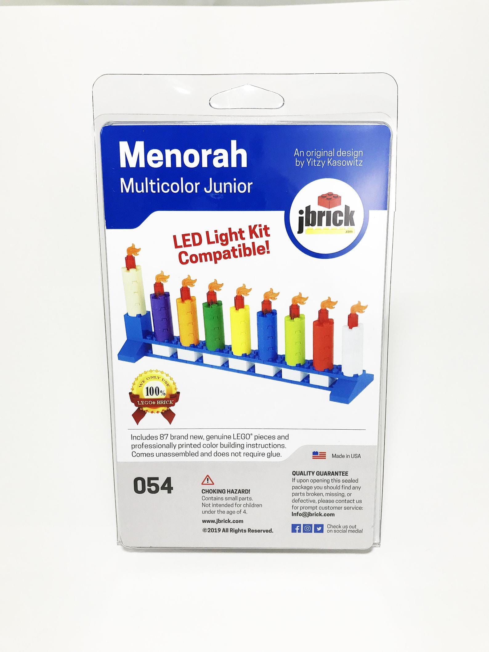 Multicolor Menorah Junior Made with LEGO® Bricks、mySite、topwebapps