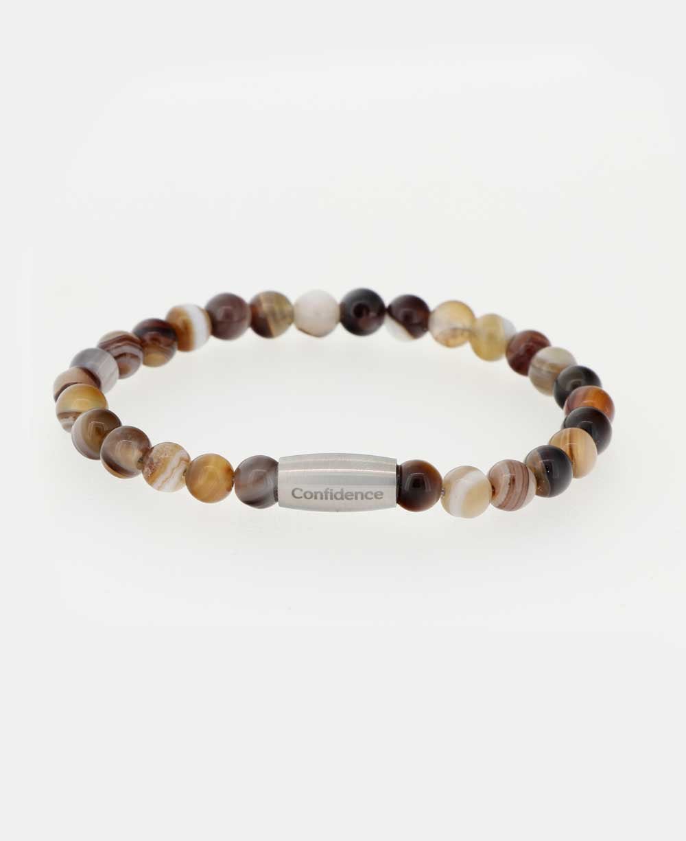 Confidence Brown Agate Gemstone Bracelet、mySite、topwebapps