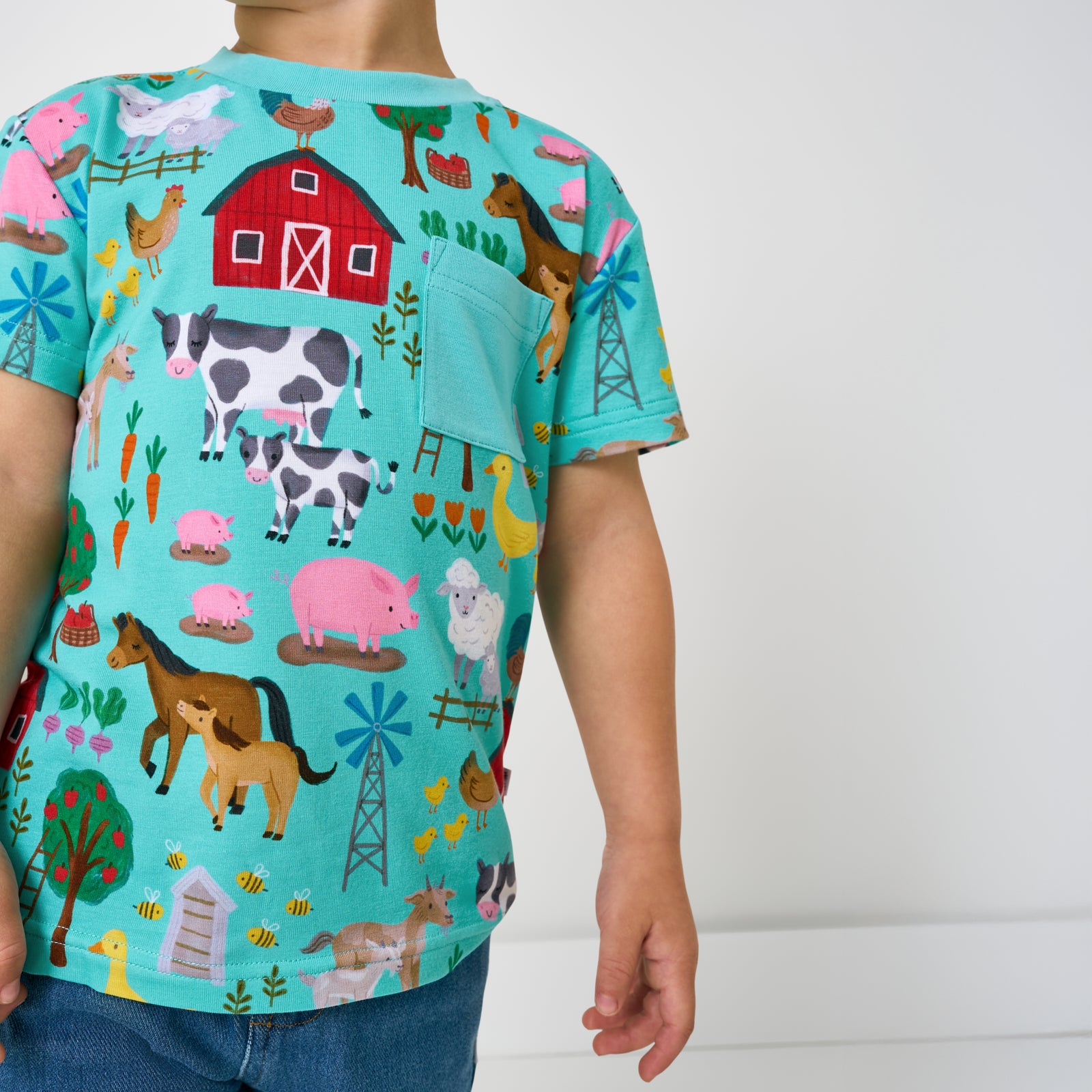 Blue Farm Fam Relaxed Pocket Tee、mySite、g9winljtr