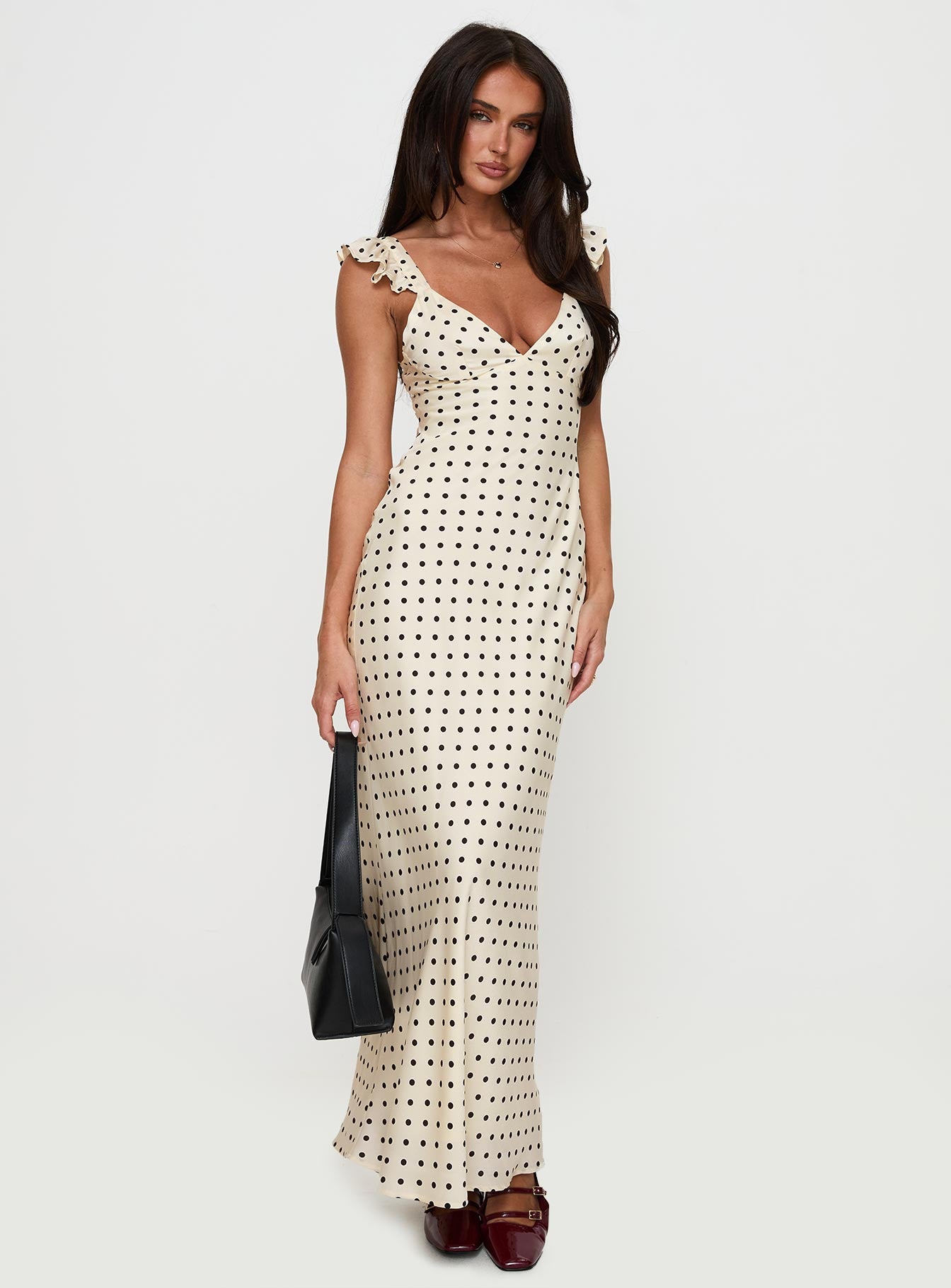 Odeliah Polka Maxi Dress Cream、mySite、solidvoid