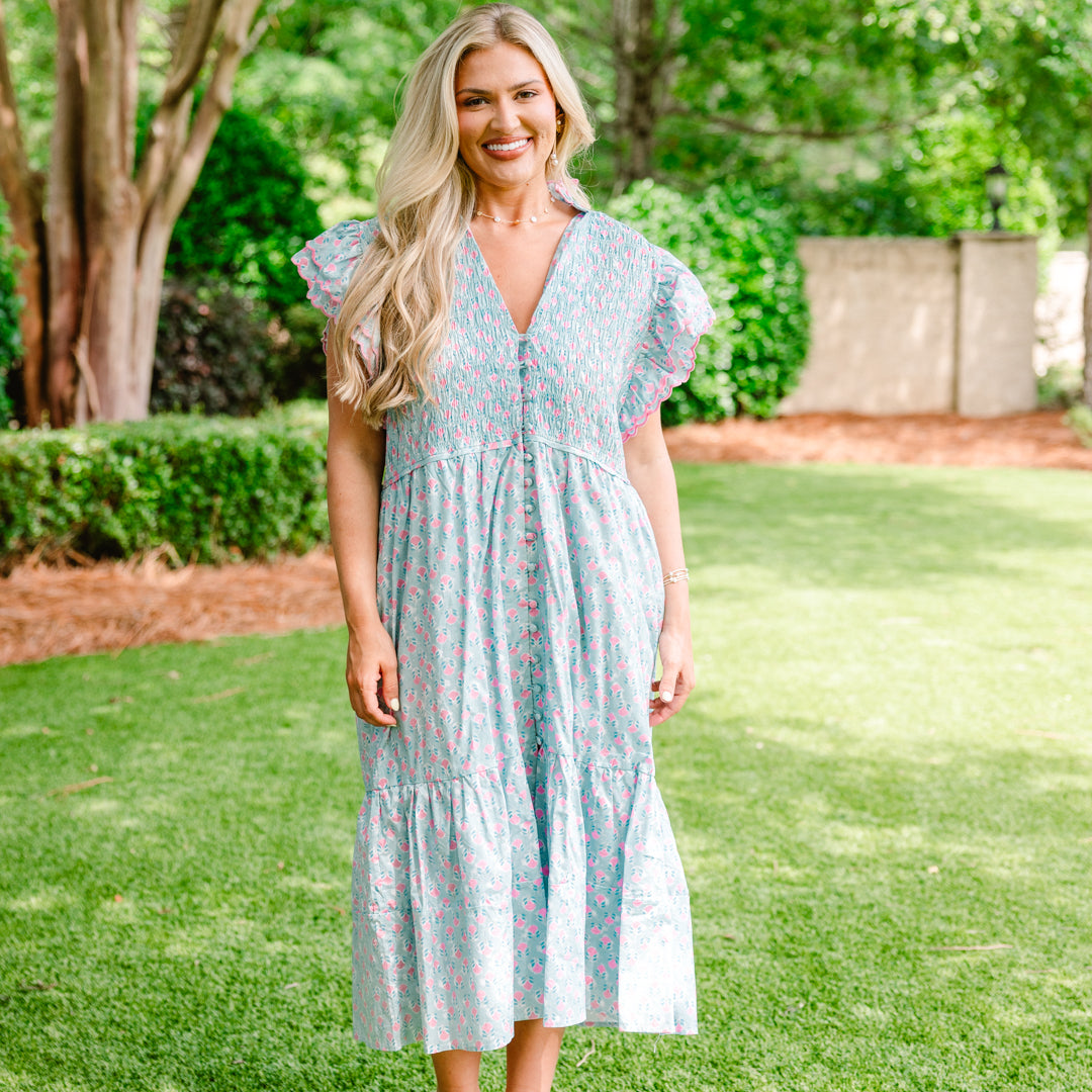  Learning To Grow Dress, Sky Blue、mySite、justintrudeaud