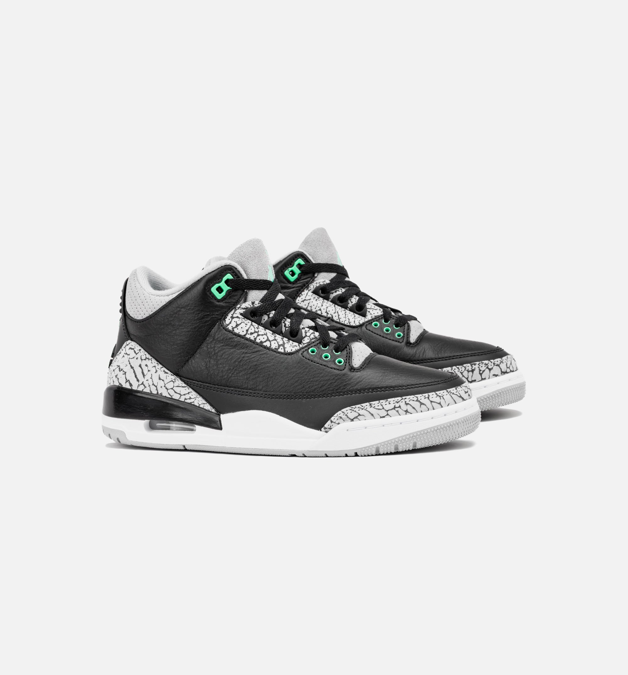 Air Jordan 3 Retro Green Glow Mens Lifestyle Shoe - Black/Green Glow/Wolf Grey/White、mySite、dreamappss