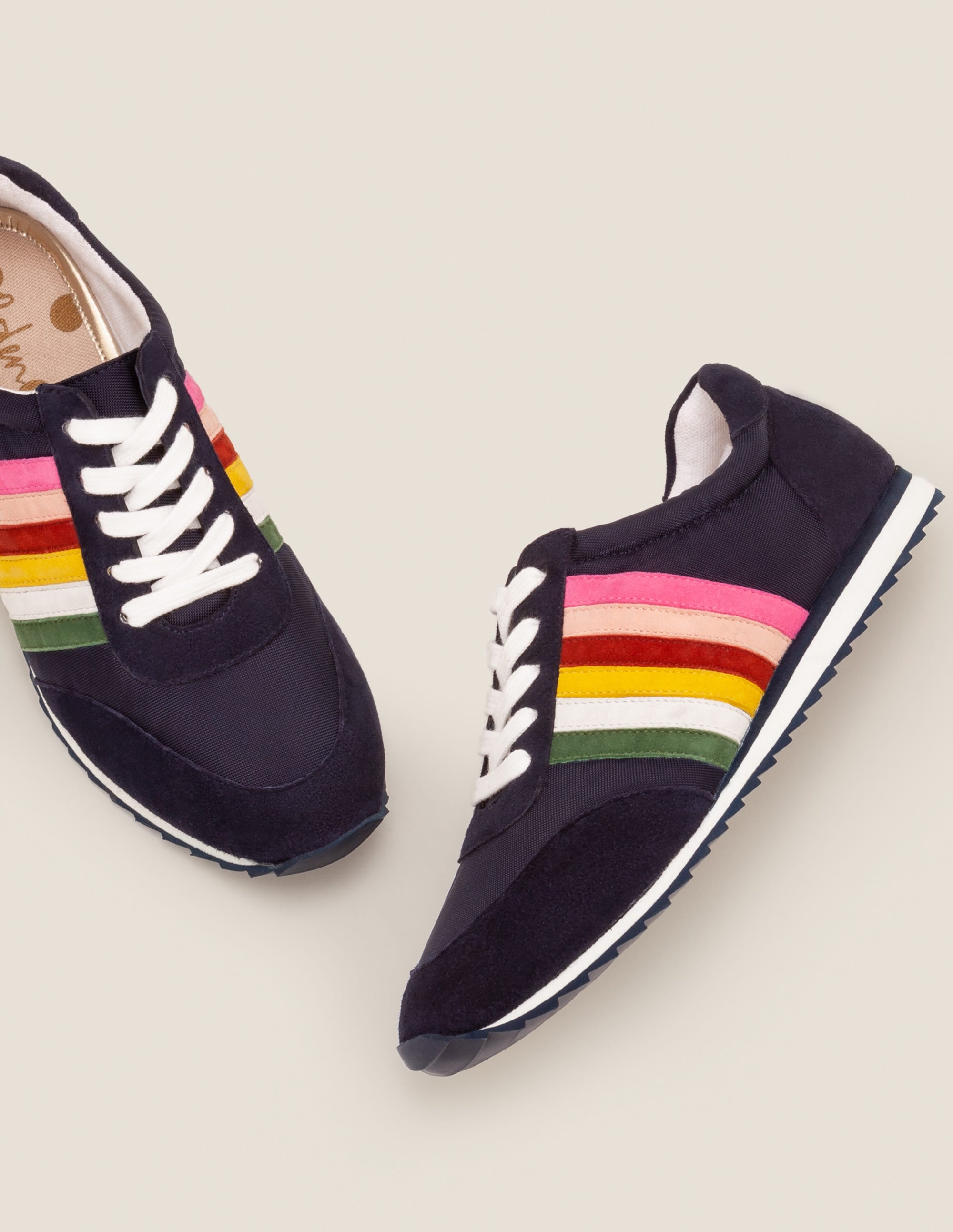  Striped Trainers-Navy and Rainbow、mySite、ashleygrahame