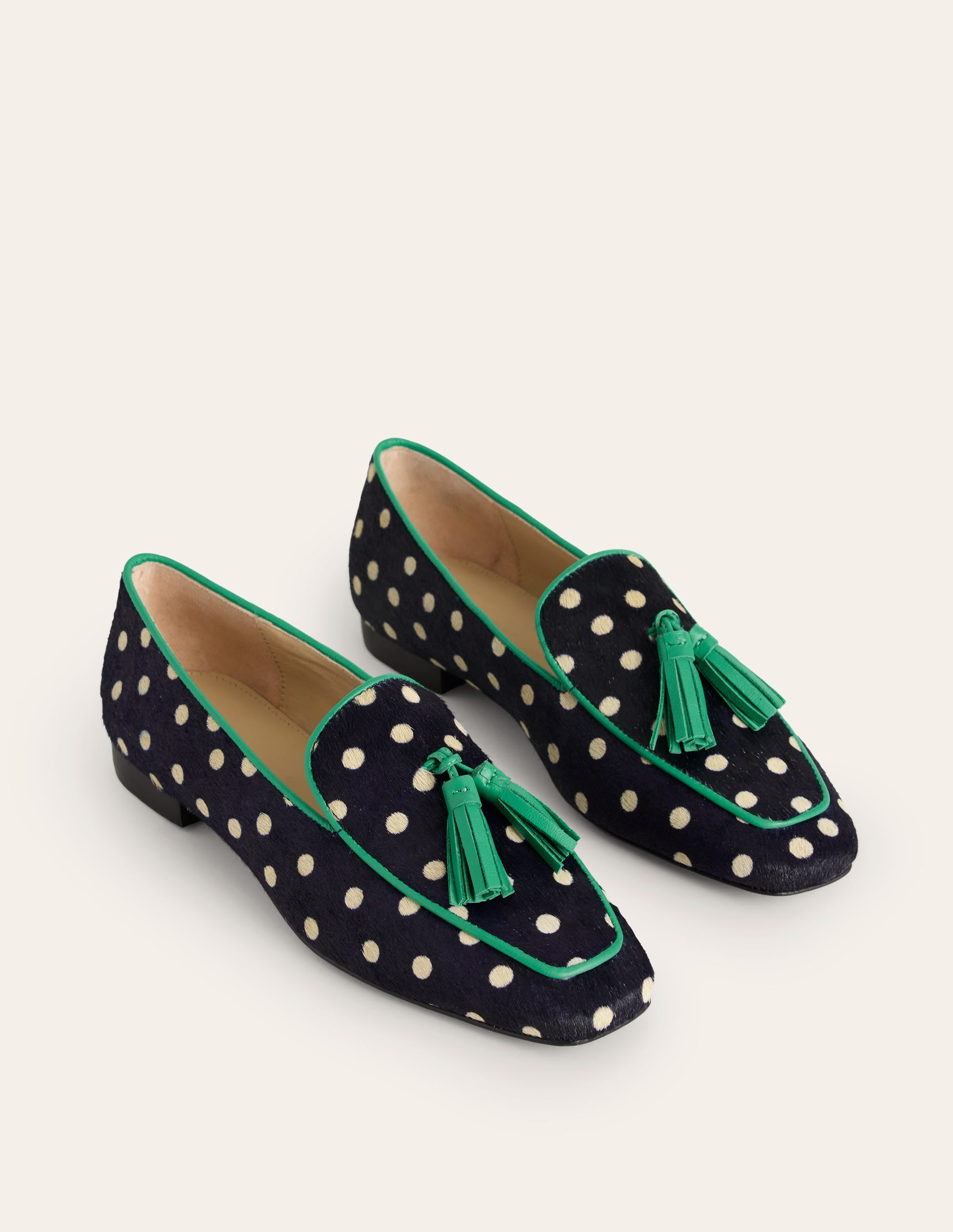  Soft Slipper Flats-Navy, Ecru Spot、mySite、ashleygrahame