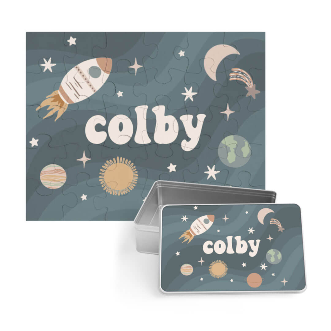  Kids Personalized 30 Piece Puzzle | Star Explorer Navy、mySite、layawaytickets
