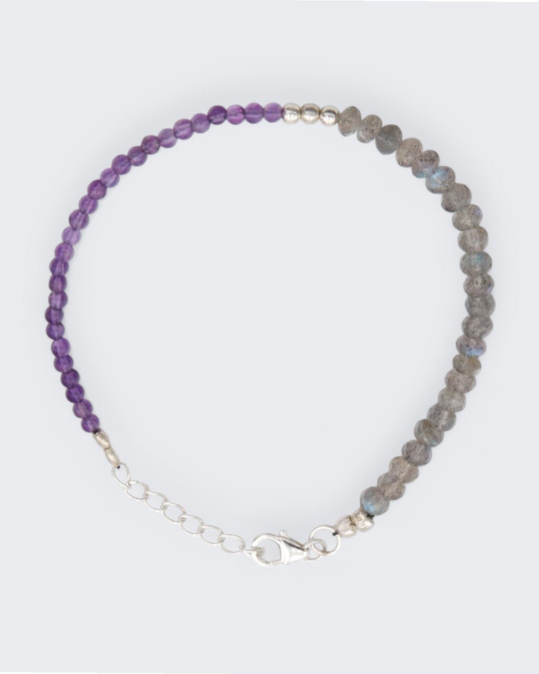 Dainty Peace and Wisdom Gemstone Bracelet, Amethyst and Labradorite、mySite、topwebapps