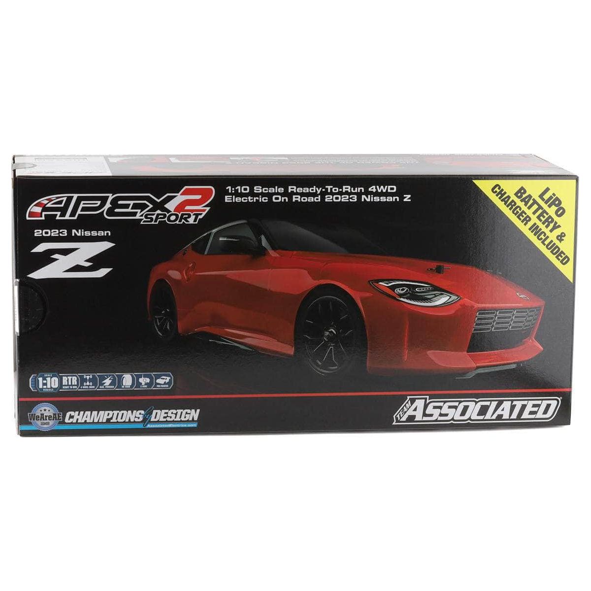  ASC30128C, Team Associated Apex2 Nissan Z Sport RTR 1/10 Electric 4WD Touring Car Combo w/2.4GHz Radio, Battery & Charger、mySite、merchandisen