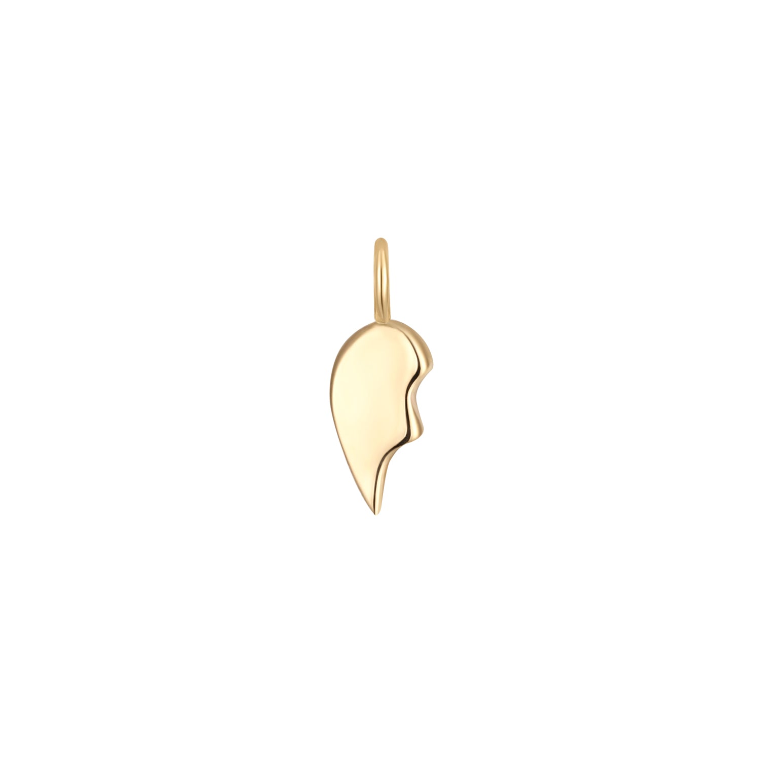 Permanent Jewelry Left Side 14K Solid Gold Broken Heart Charm / PMJ1008、mySite、dreamappss
