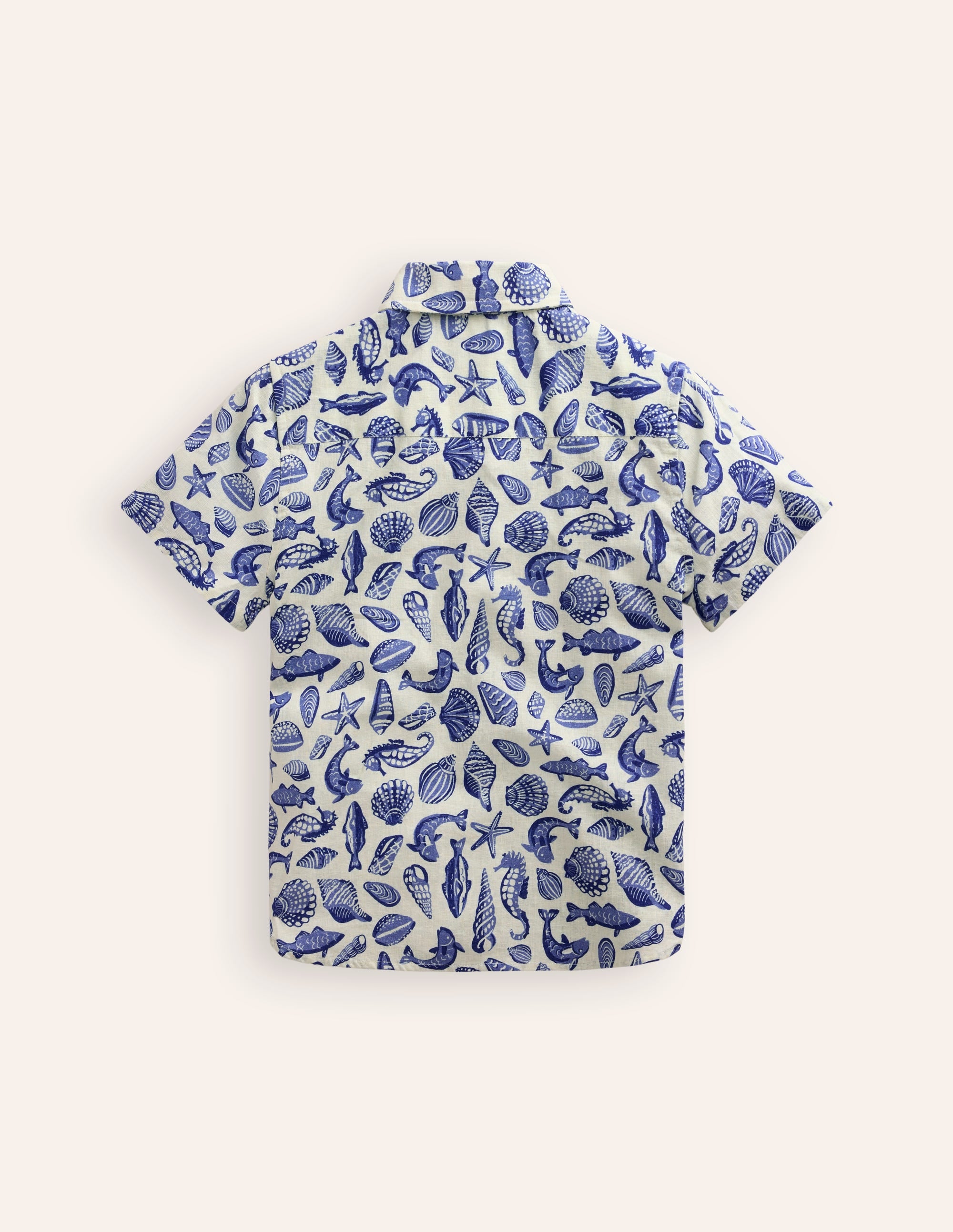  Cotton Linen Shirt-Sapphire Blue Seashore、mySite、ashleygrahame