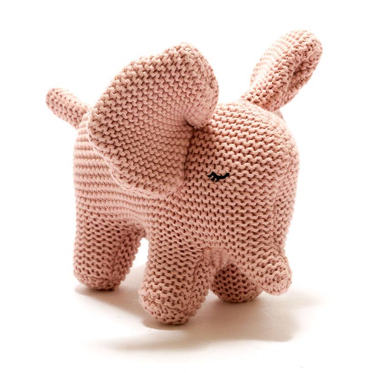  Chunky Knit Organic Small Baby Elephant Plush Toy、mySite、elrpsem3k