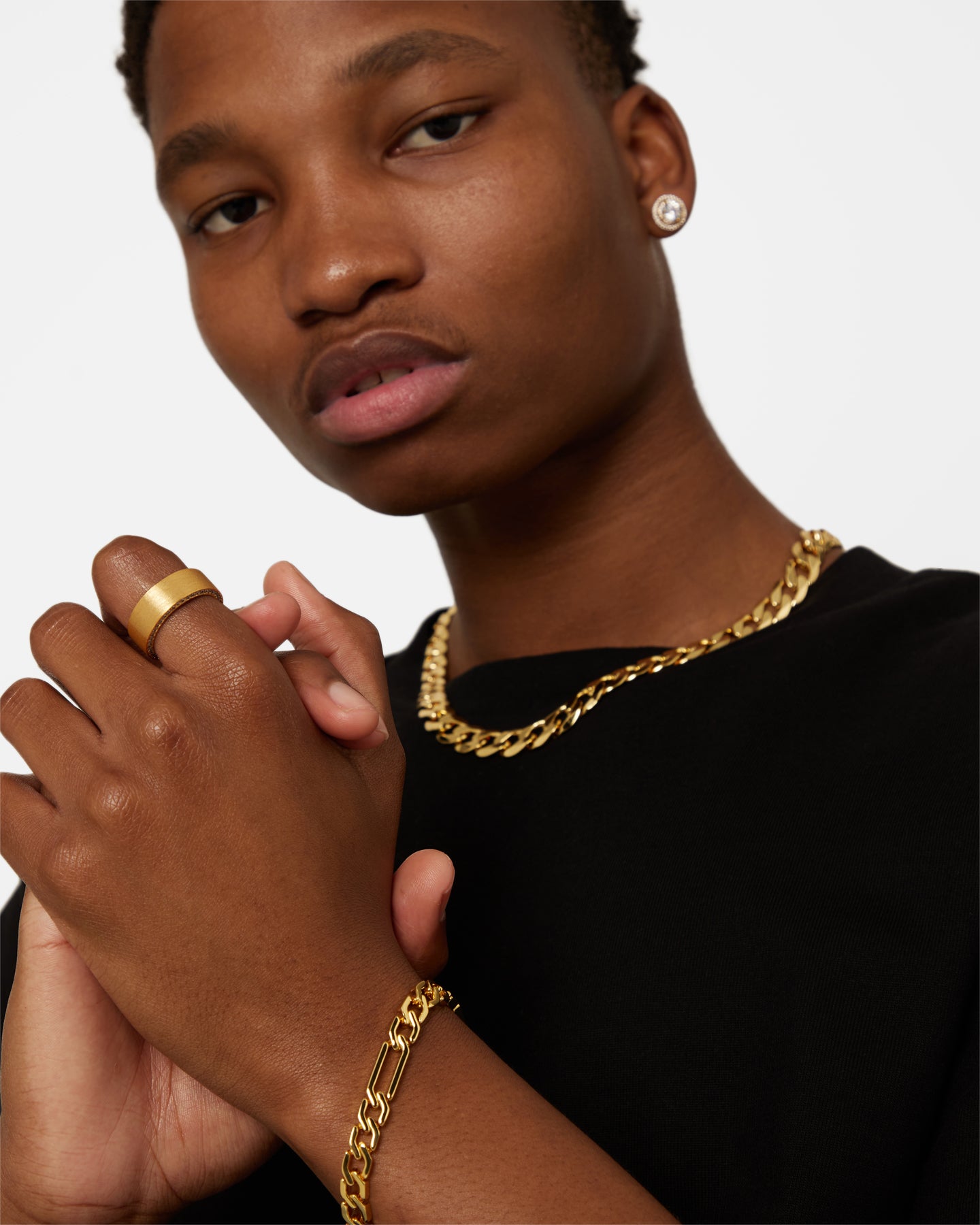 NXS Sharp Cut Figaro Bracelet Gold、mySite、zt4zffjzw