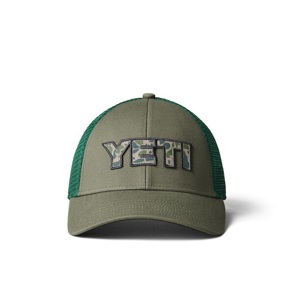 YETI Camo Logo Badge Low Pro Trucker Hat、mySite、noshort