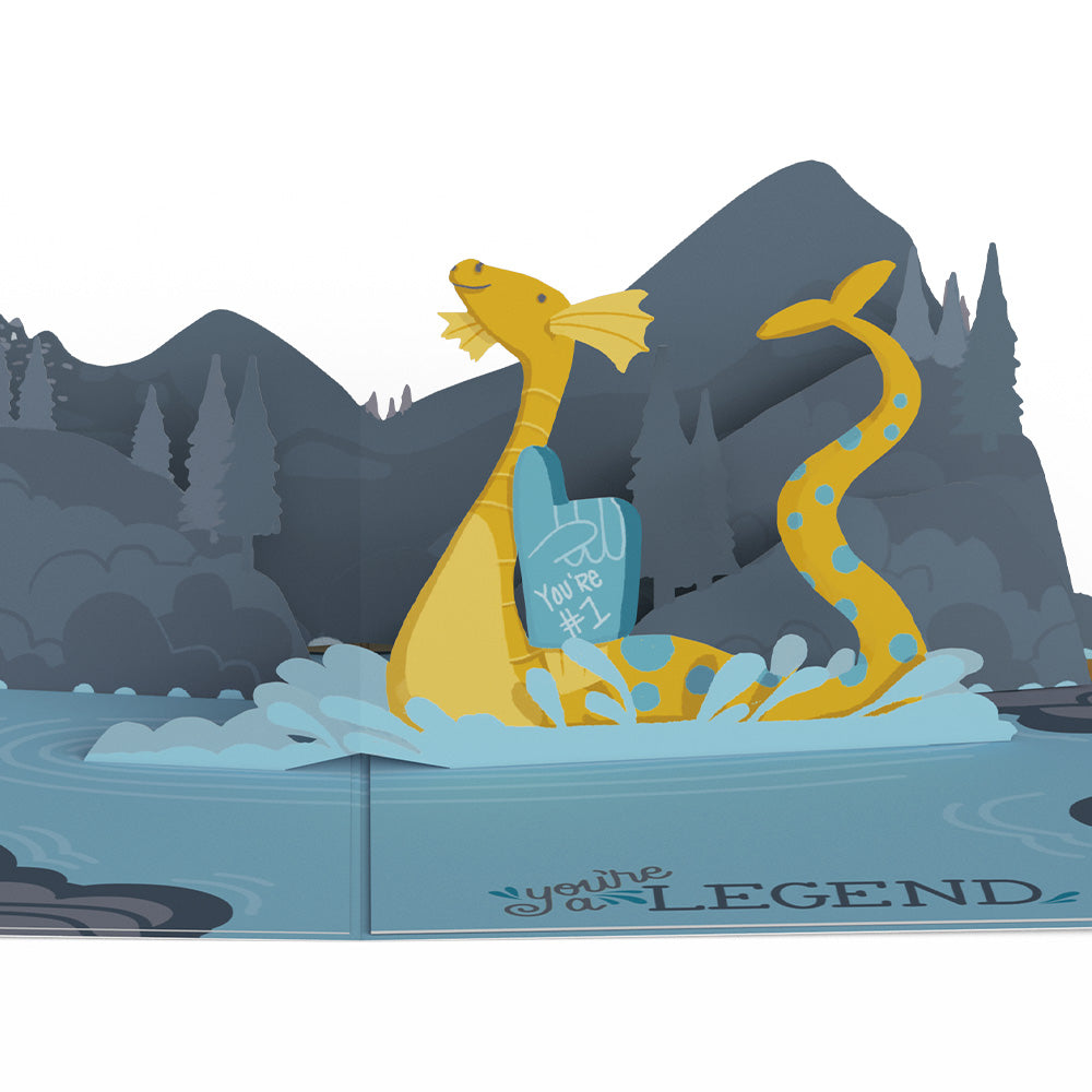 Dad You're a Legend Loch Ness Monster Pop-Up Card、mySite、solidvoid