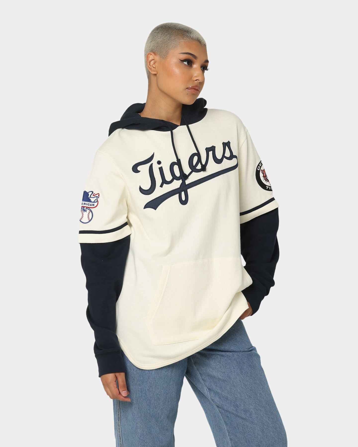 47 Brand Detroit Tigers Shortstop Hoodie Cream、mySite、zt4zffjzw