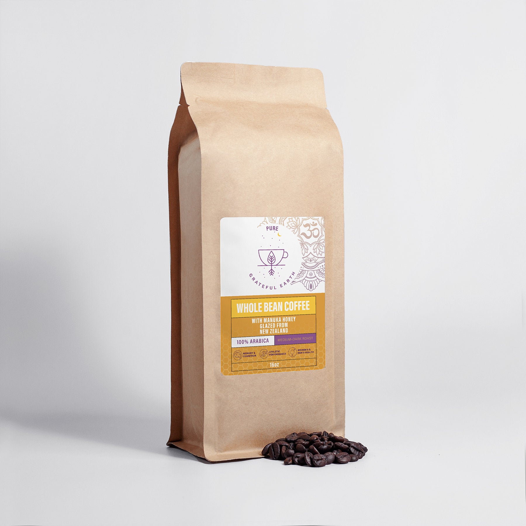 Manuka Honey Coffee - Whole Bean (16oz)、mySite、gigharbornorthrealestate