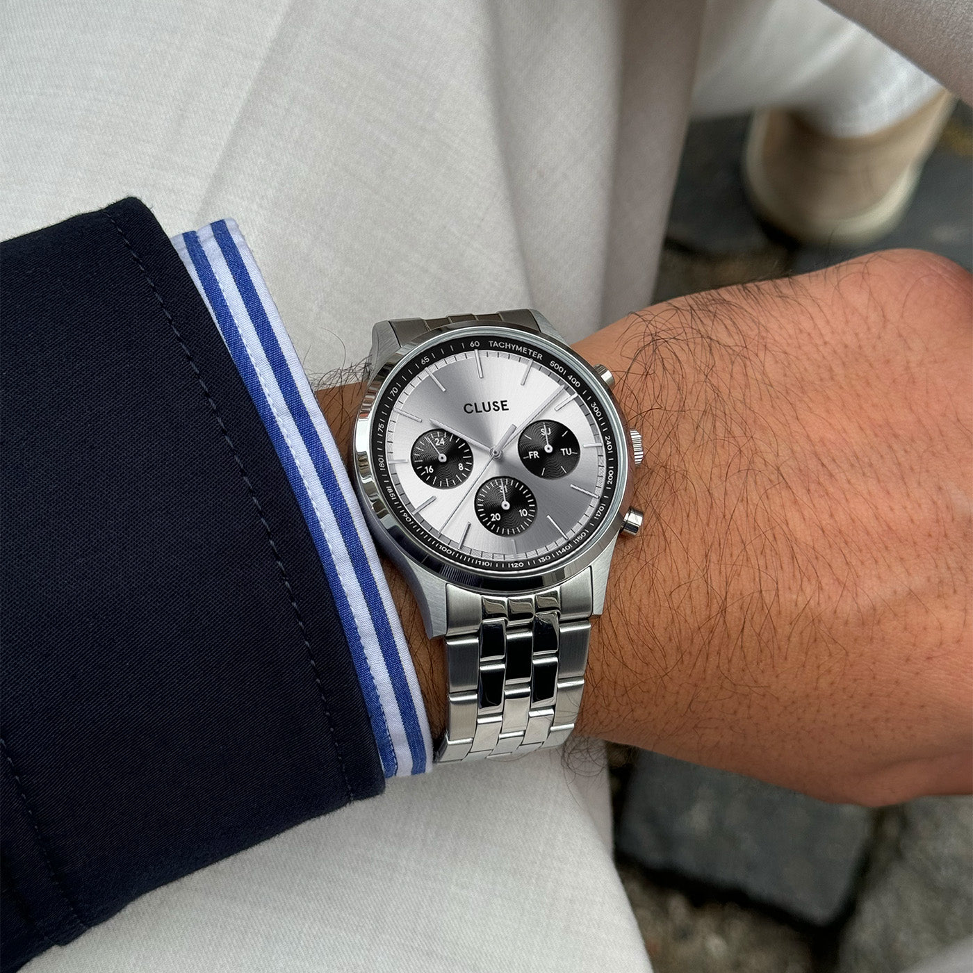 Anthéor Multifunction Watch Steel, Black, Silver Colour、mySite、botmansion