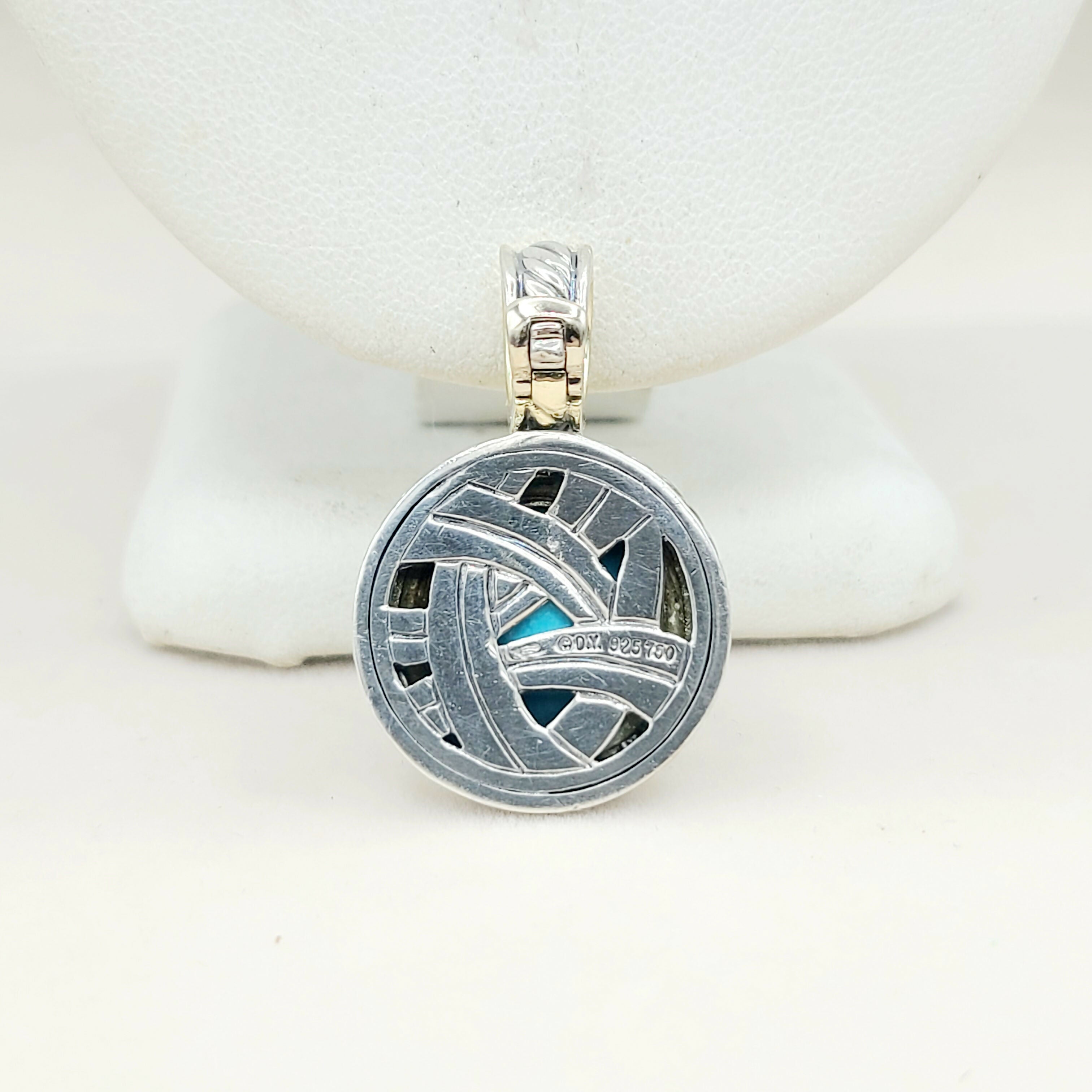 David Yurman Cerise Pendant Enhancer Turquoise & Gold、mySite、hinf8tx79