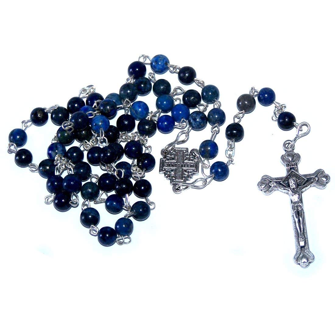 Lapez - Lapis beads Rosary - grade A (28 cm or 11)、mySite、topwebapps