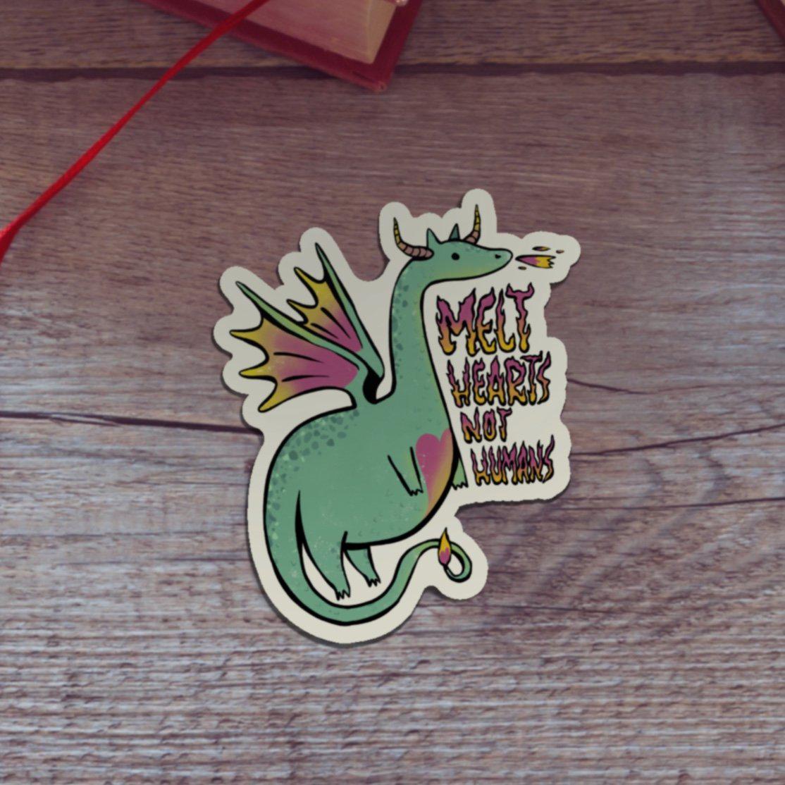  Green Melt Hearts Not Humans Dragon Fairytale Sticker、mySite、elrpsem3k