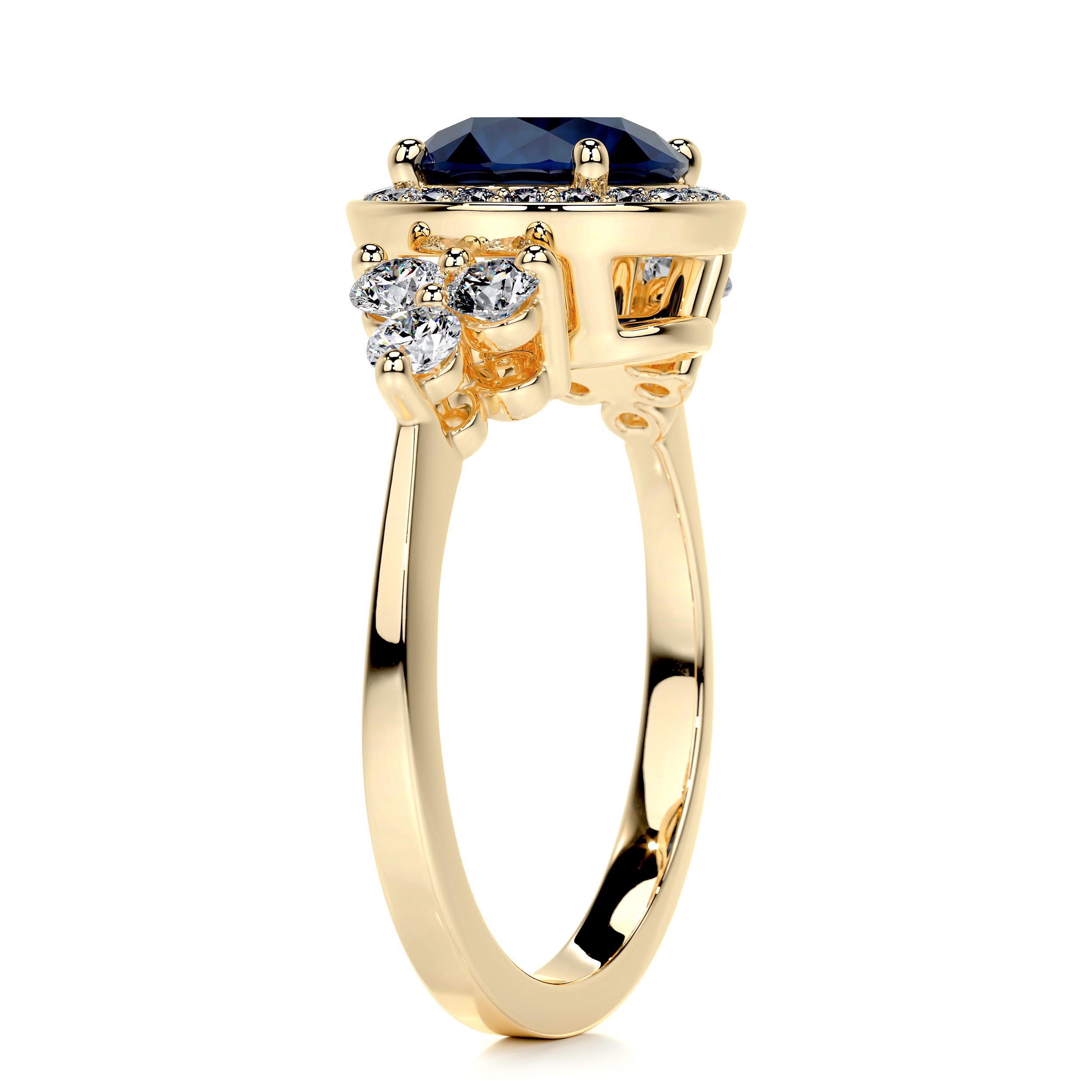 Ivy Gemstone & Diamonds Ring (2 Carat) -18K Yellow Gold、mySite、hinf8tx79