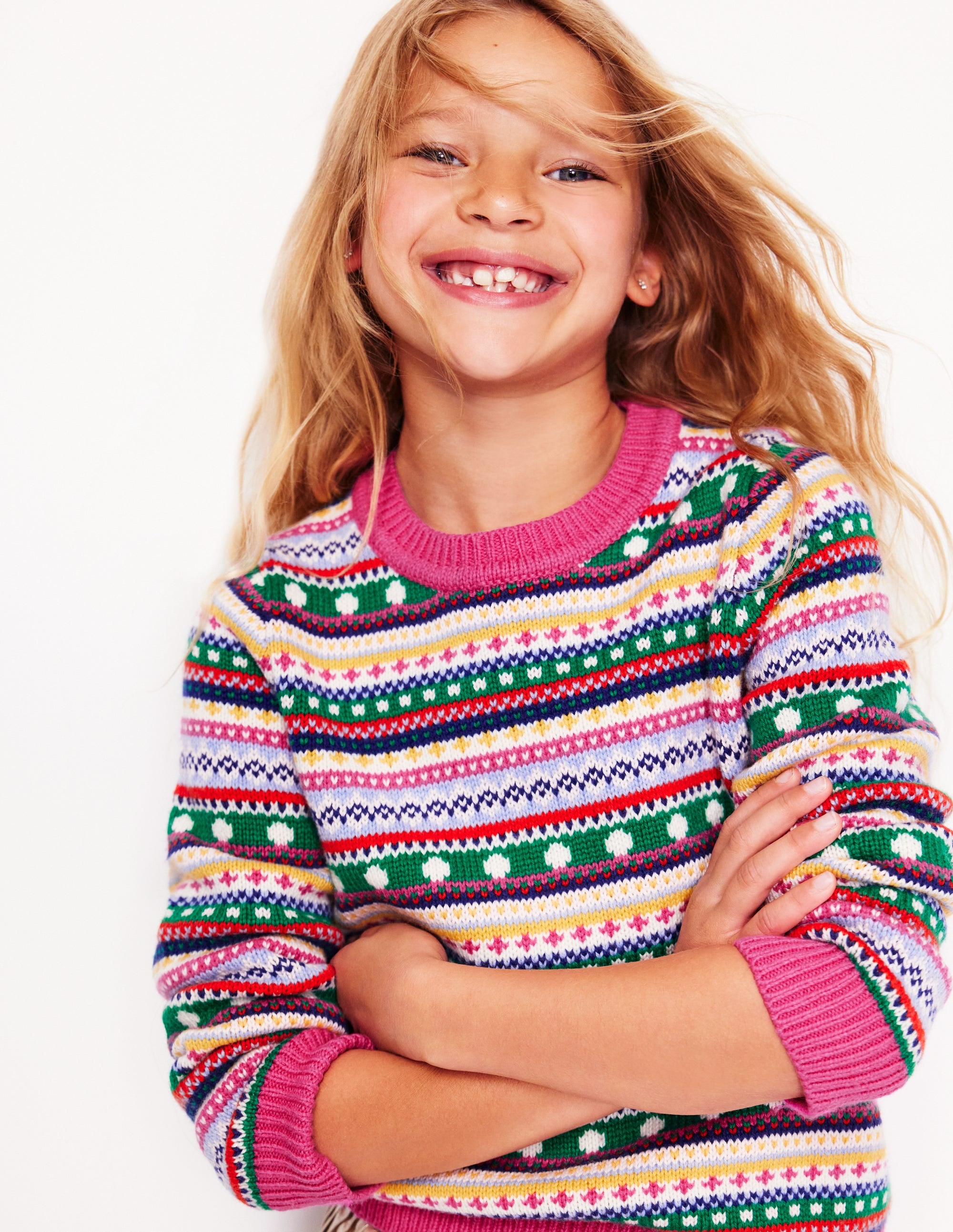  Eleanor Fair Isle Jumper-Multi Texture、mySite、ashleygrahame