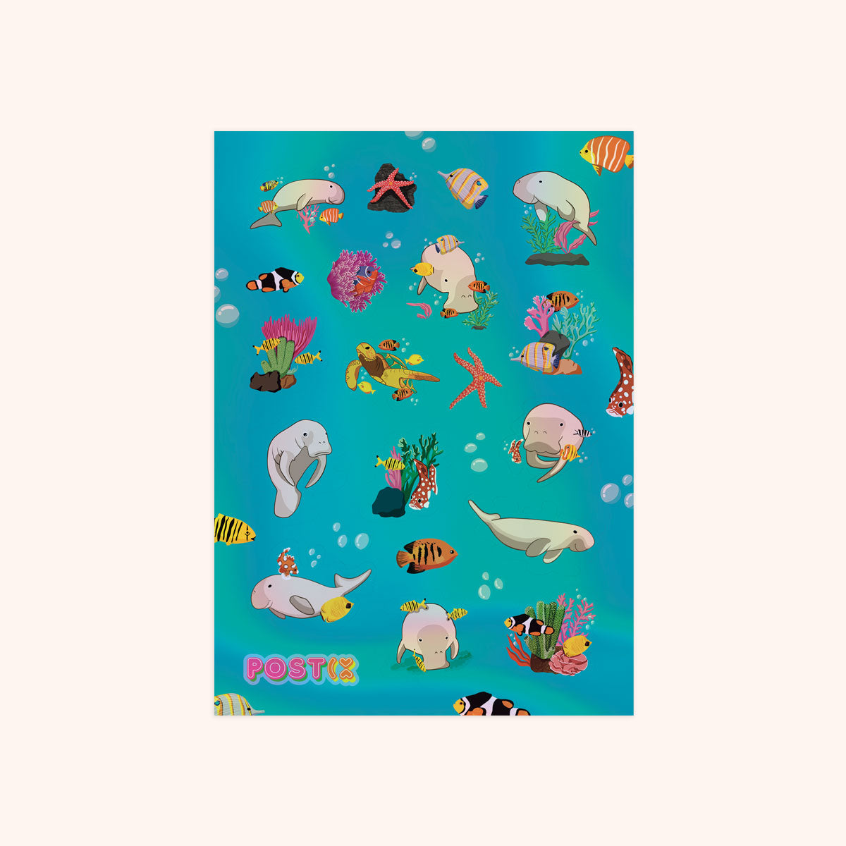  Great Barrier Reef Dugongs Hologram Sticker Sheet、mySite、ghnorth