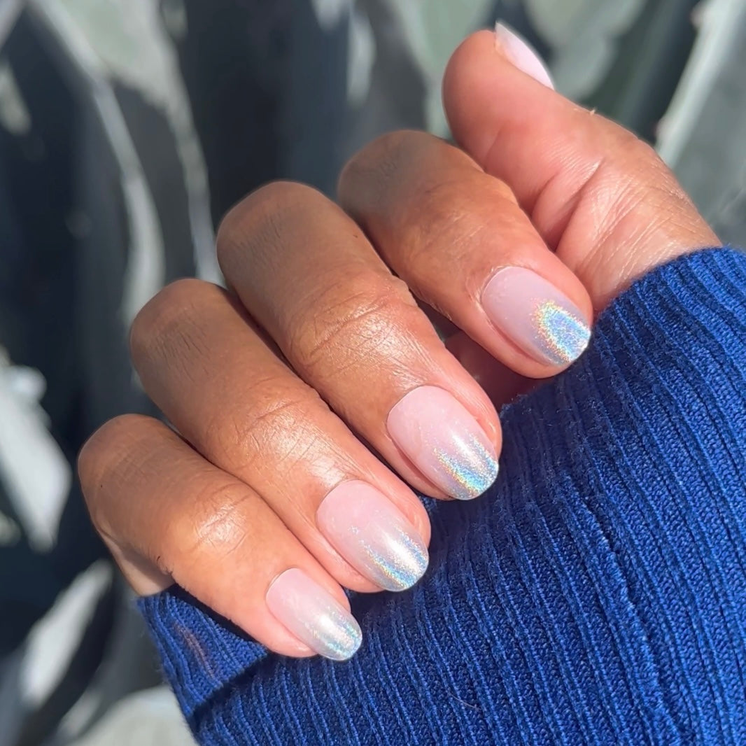 Holographic Gradient - Press-On | Short | Round、mySite、solidvoid