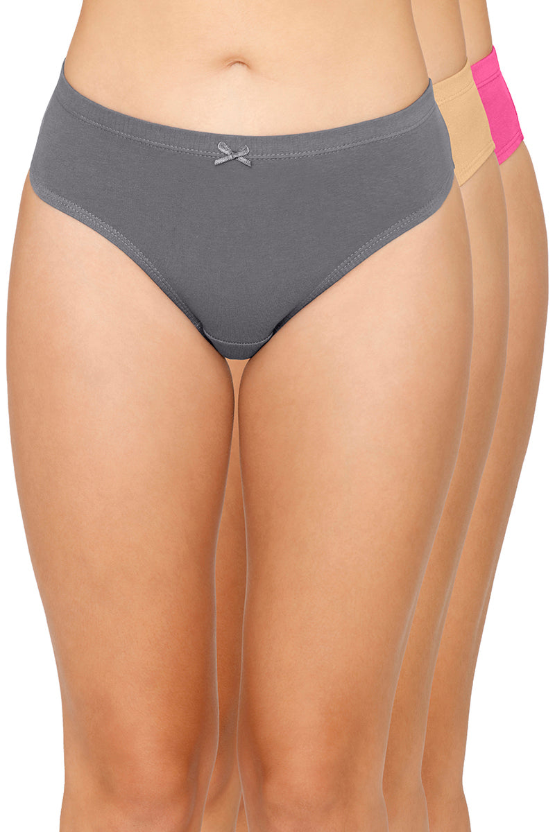  Inner Elastic Solid Mid Rise Bikini Panty (Pack of 3)、mySite、justintrudeaud
