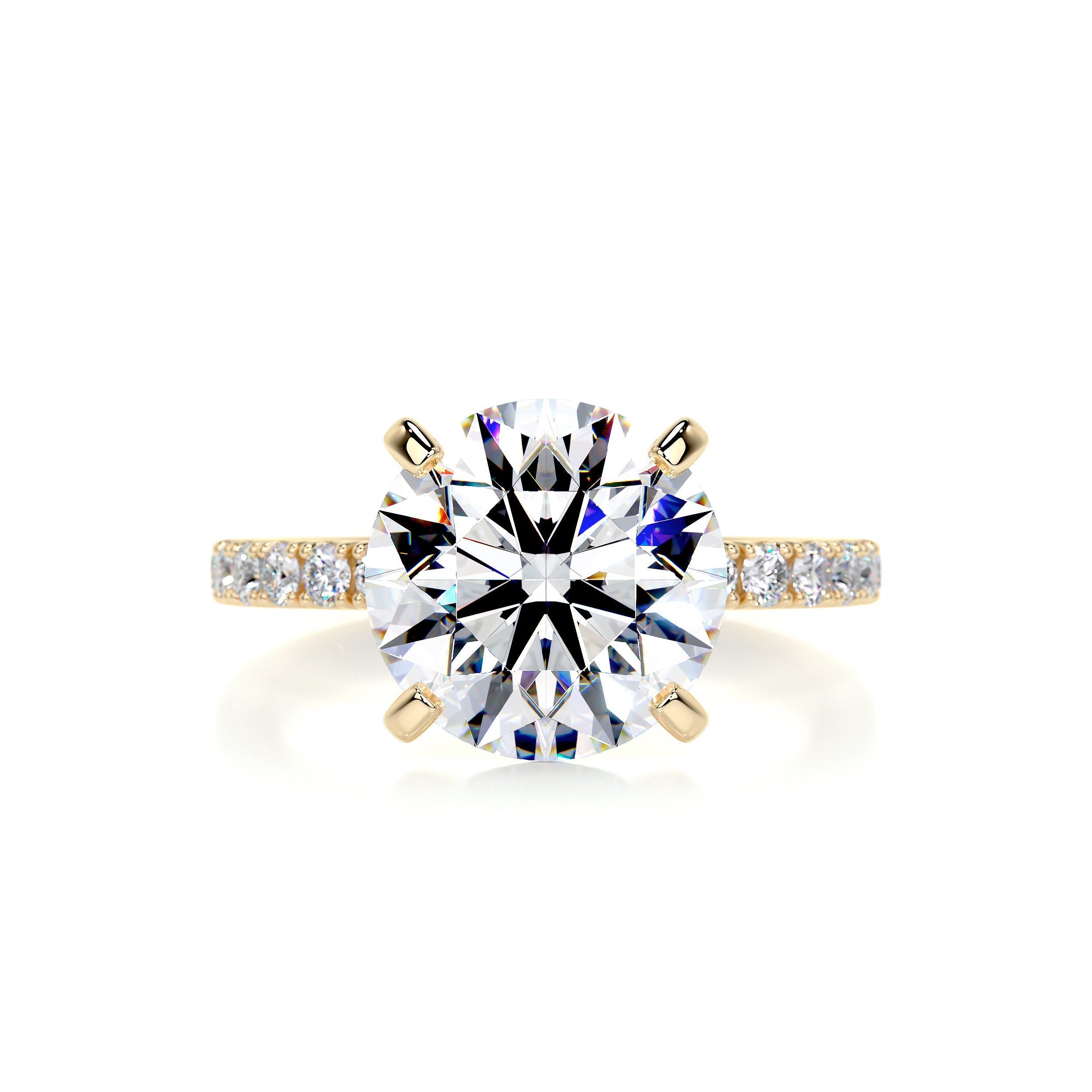 Alison Moissanite & Diamond Ring -18K Yellow Gold、mySite、hinf8tx79