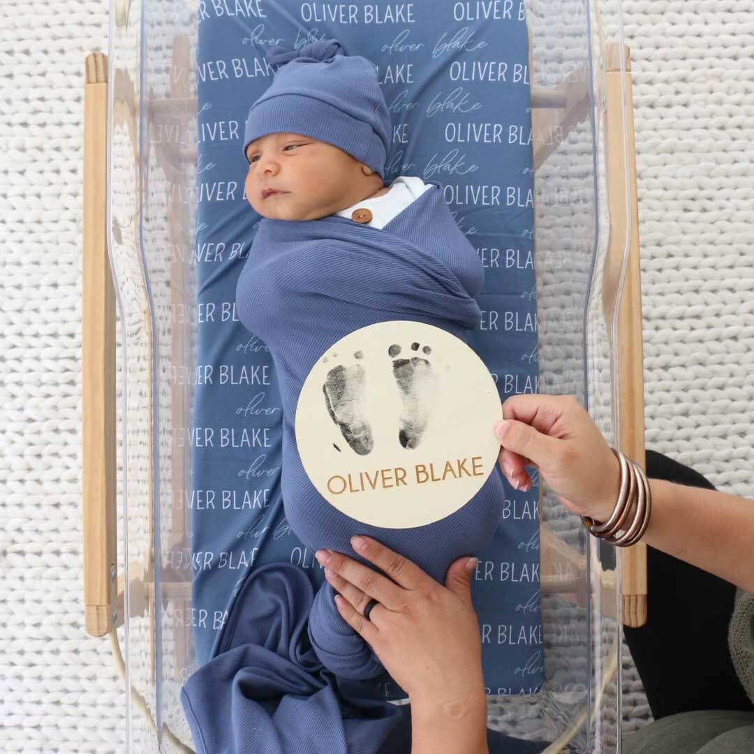  Personalized Baby Footprint Wood Announcement、mySite、layawaytickets