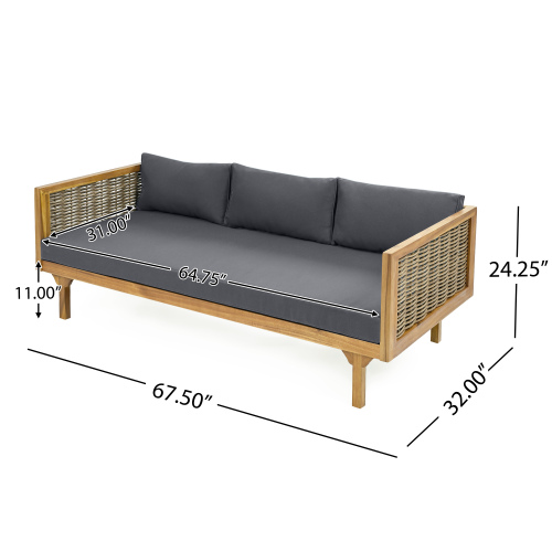CLAREMONT 3 SEATER DAYBED (DARK GRAY)、、eastwooduniform