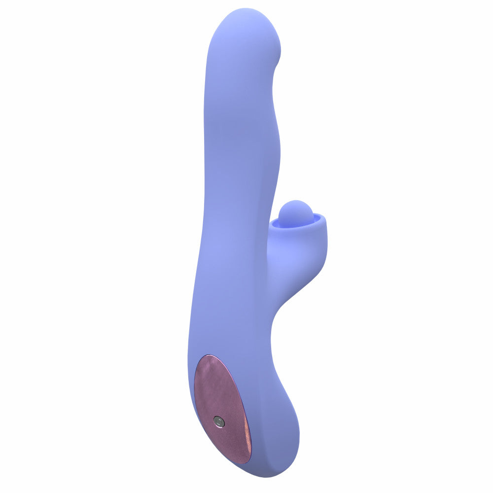 Blush Collection | Simone 8.5 Inch Clitoral G-Spot Dual Stimulation Silicone Rabbit Vibrator With Auto Warming - In Blue、mySite、bottomscart