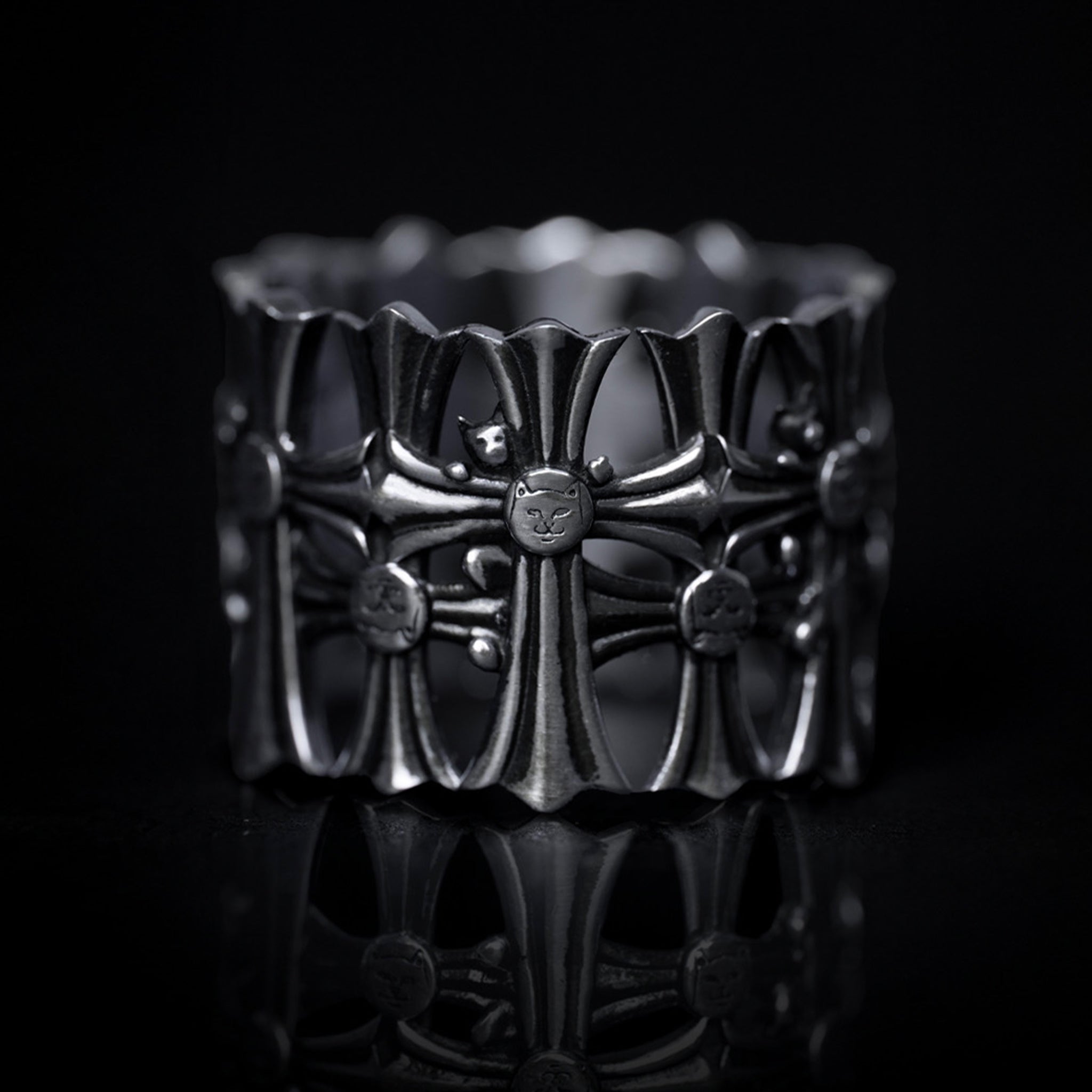  Chrome Cross Ring (Silver)、mySite、merchandisen