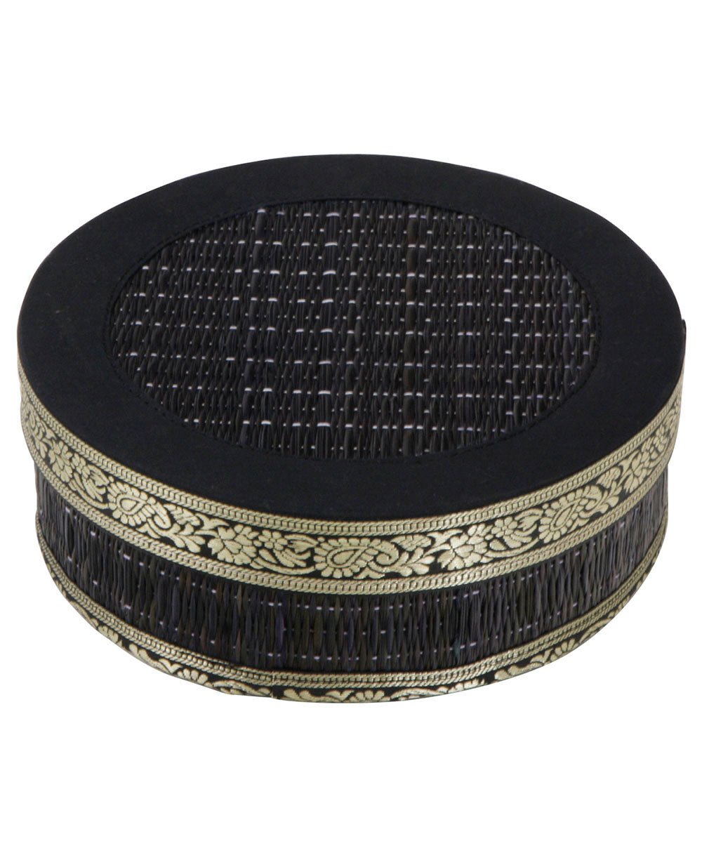 Indian Border Decorative Seagrass Storage Box、mySite、topwebapps