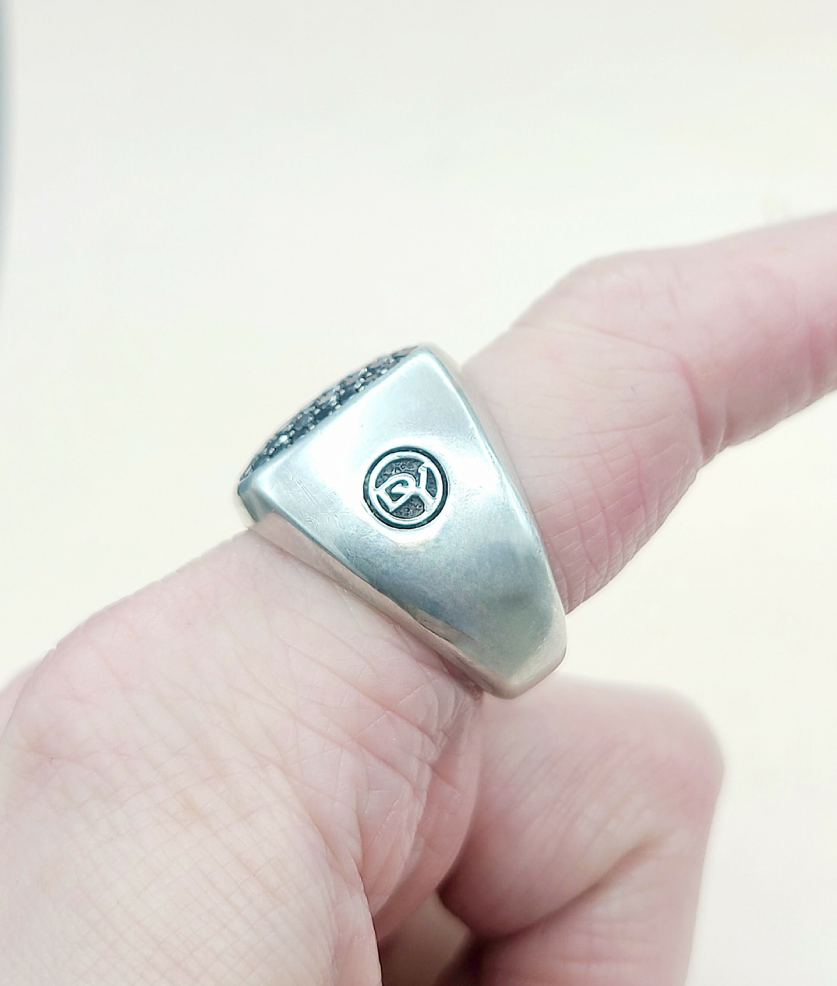 David Yurman Streamline Signet Ring Silver & Black Diamonds、mySite、hinf8tx79