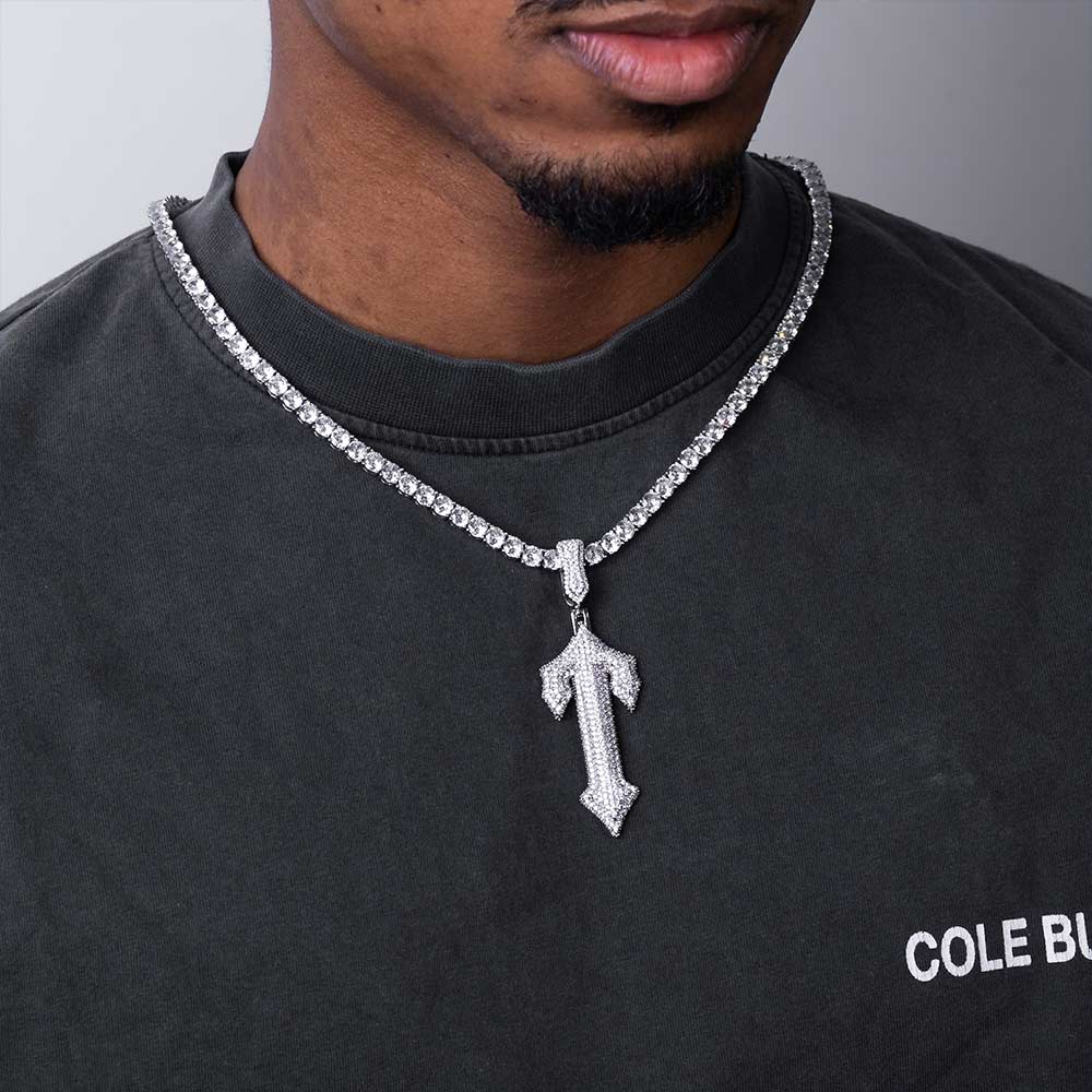 Moissanite T Cross Pendant 14K Gold、mySite、hinf8tx79