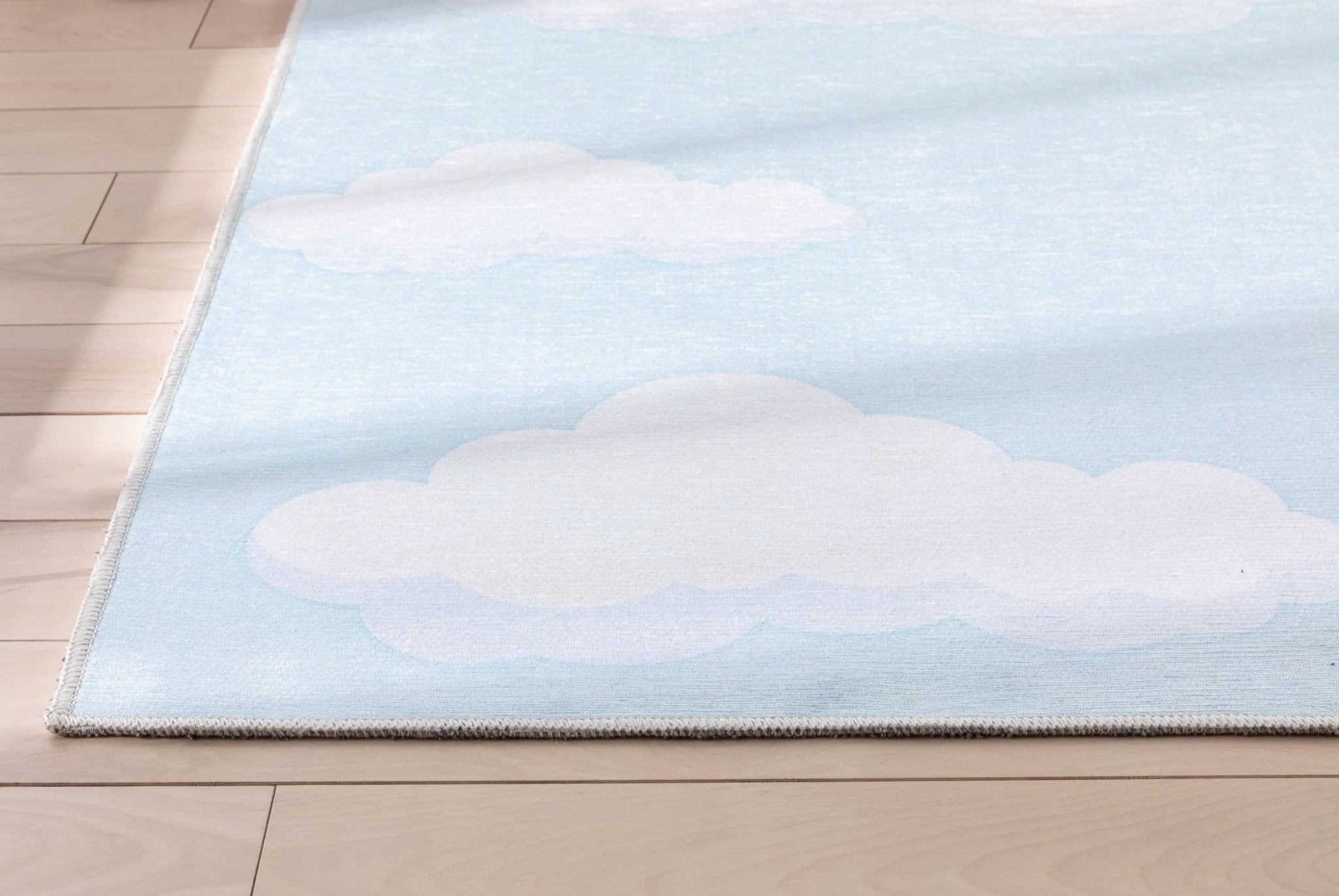 Cloud 9 Modern Light Blue Kids Flat-Weave Rug、mySite、gigharbornorthrealestate