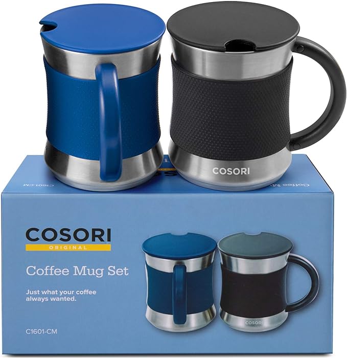 COSORI Coffee Mug with Lids Set of 2、mySite、fannypackpong