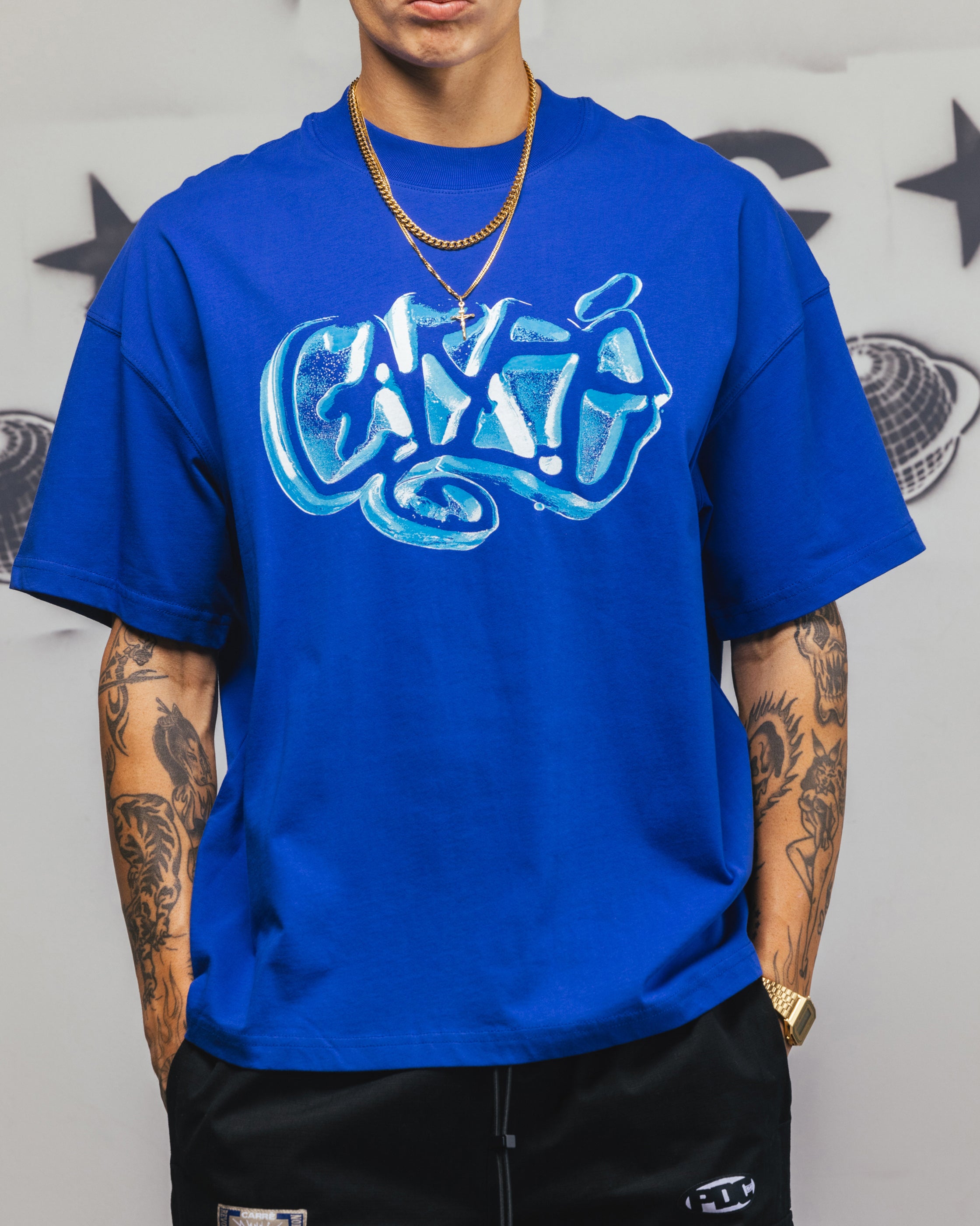 Carre Frosted T-Shirt Royal、mySite、zt4zffjzw