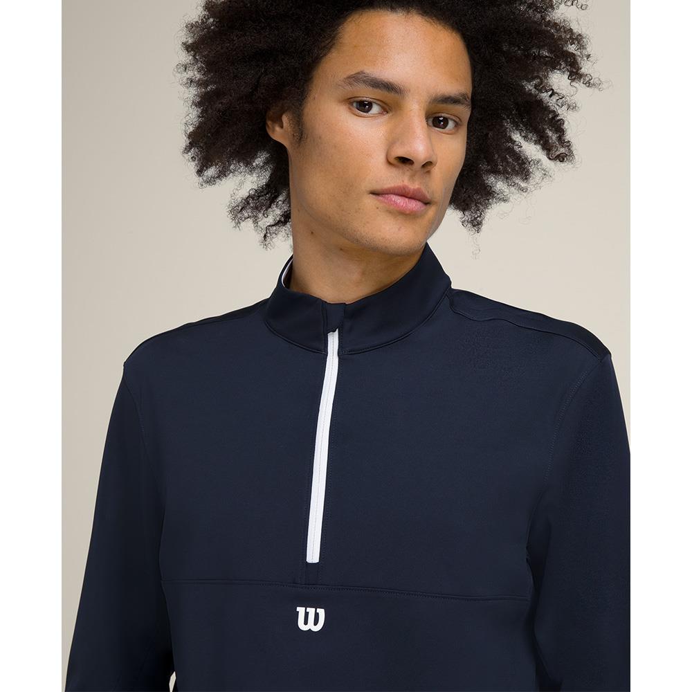 Wilson Men's Elevate Performance 1/2 Zip Longsleeve - Navy