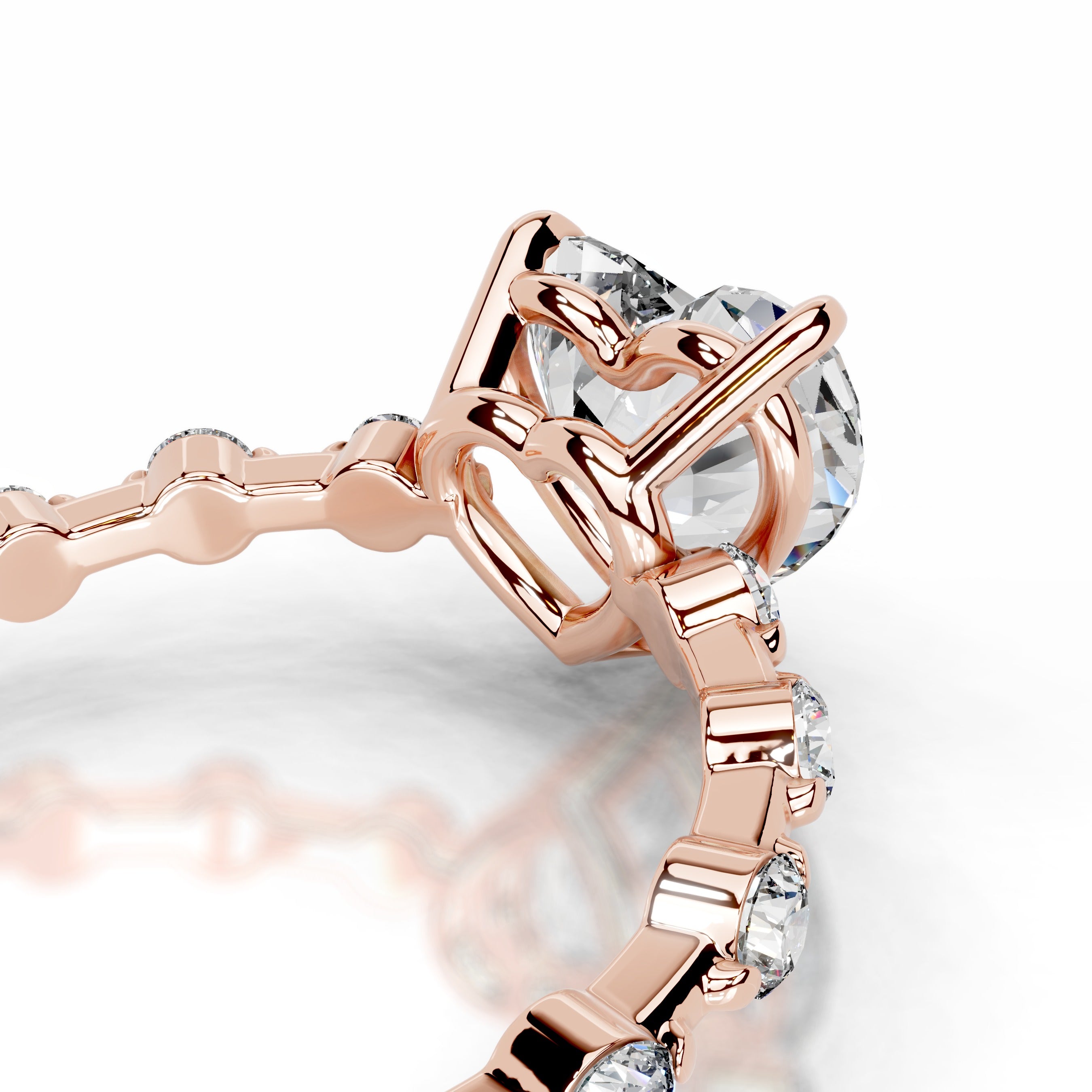 Bell Lab Grown Diamond Ring - 14K Rose Gold、mySite、hinf8tx79
